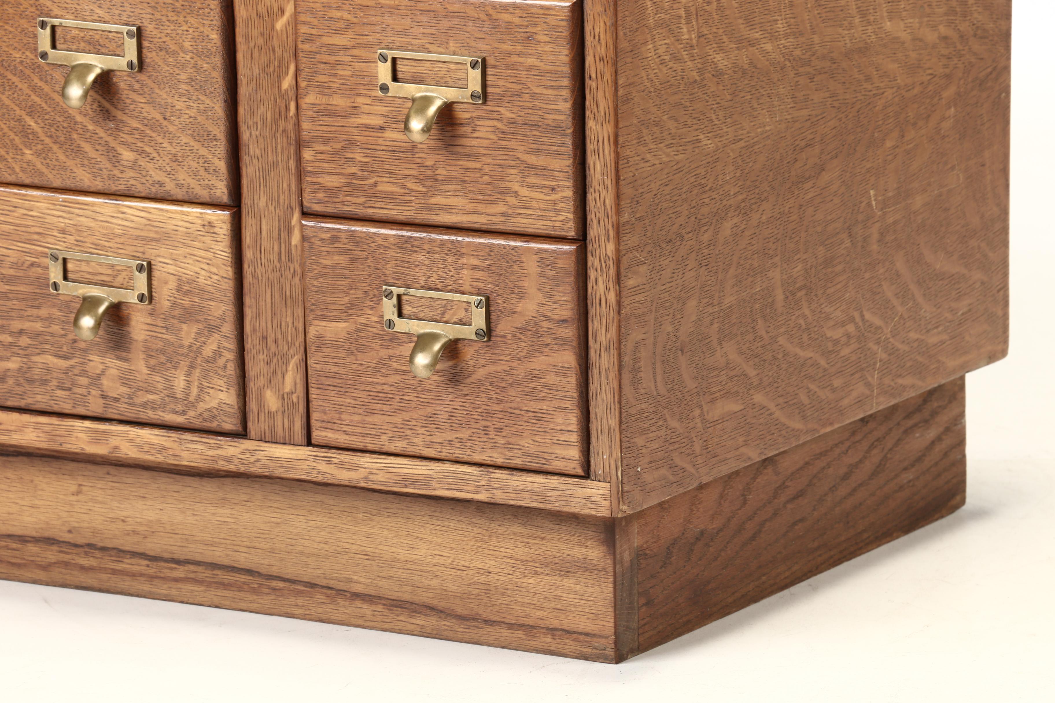 Oak Index File Cabinet, Early to Mid-20th Century