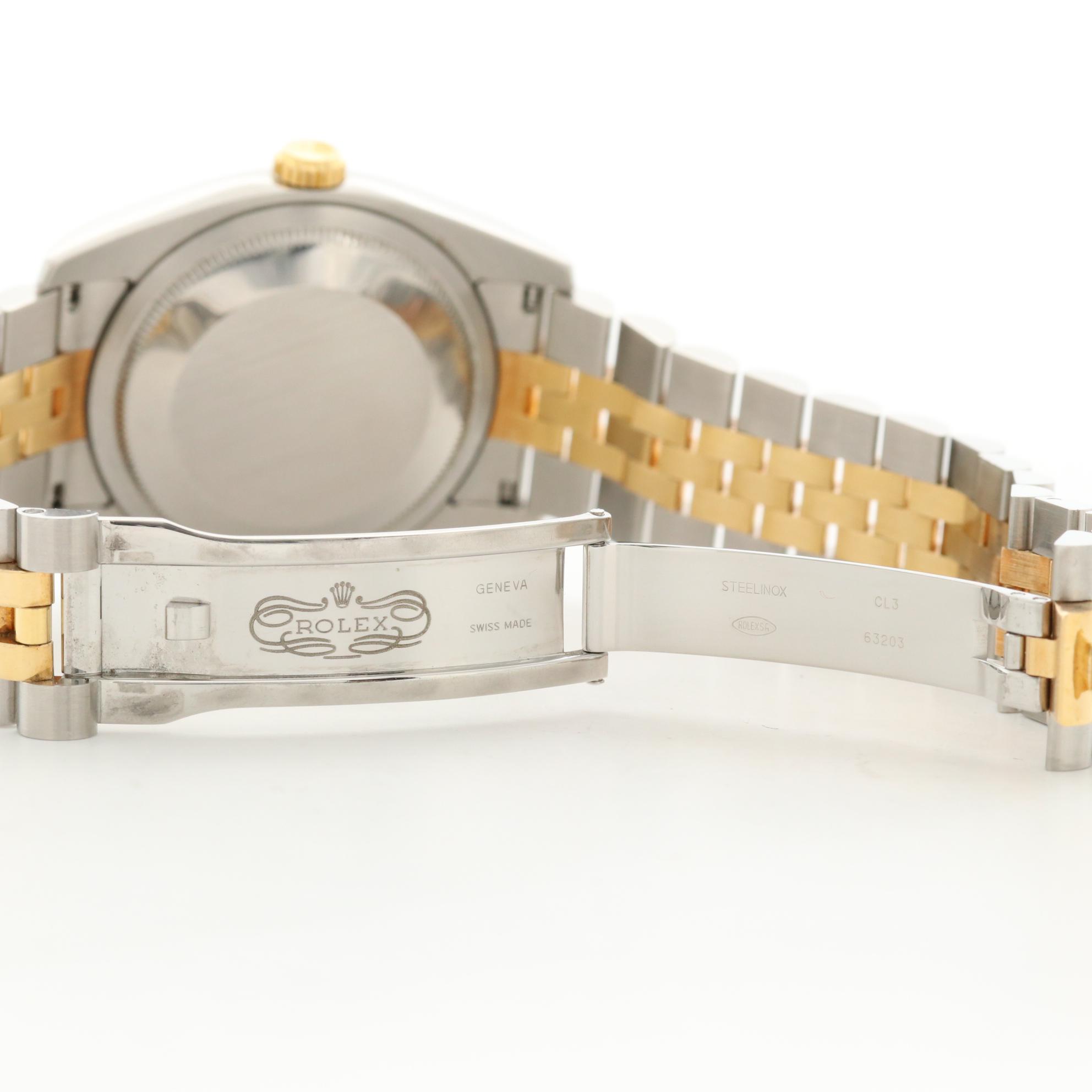 Rolex Datejust 18K Yellow Gold and Stainless Steel Watch, 2004