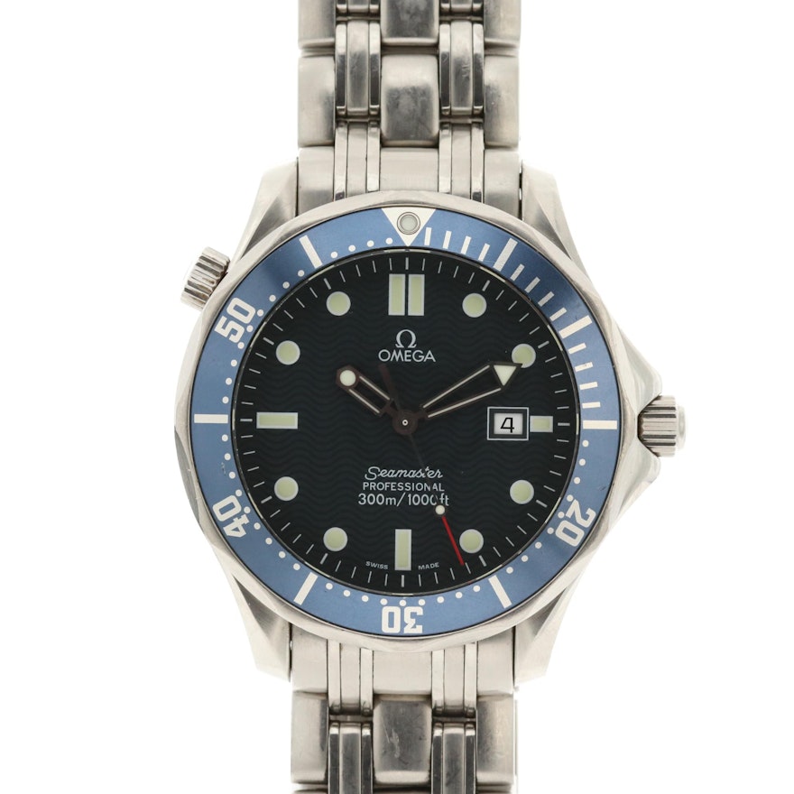 Omega Seamaster 300M Stainless Steel Quartz Wristwatch