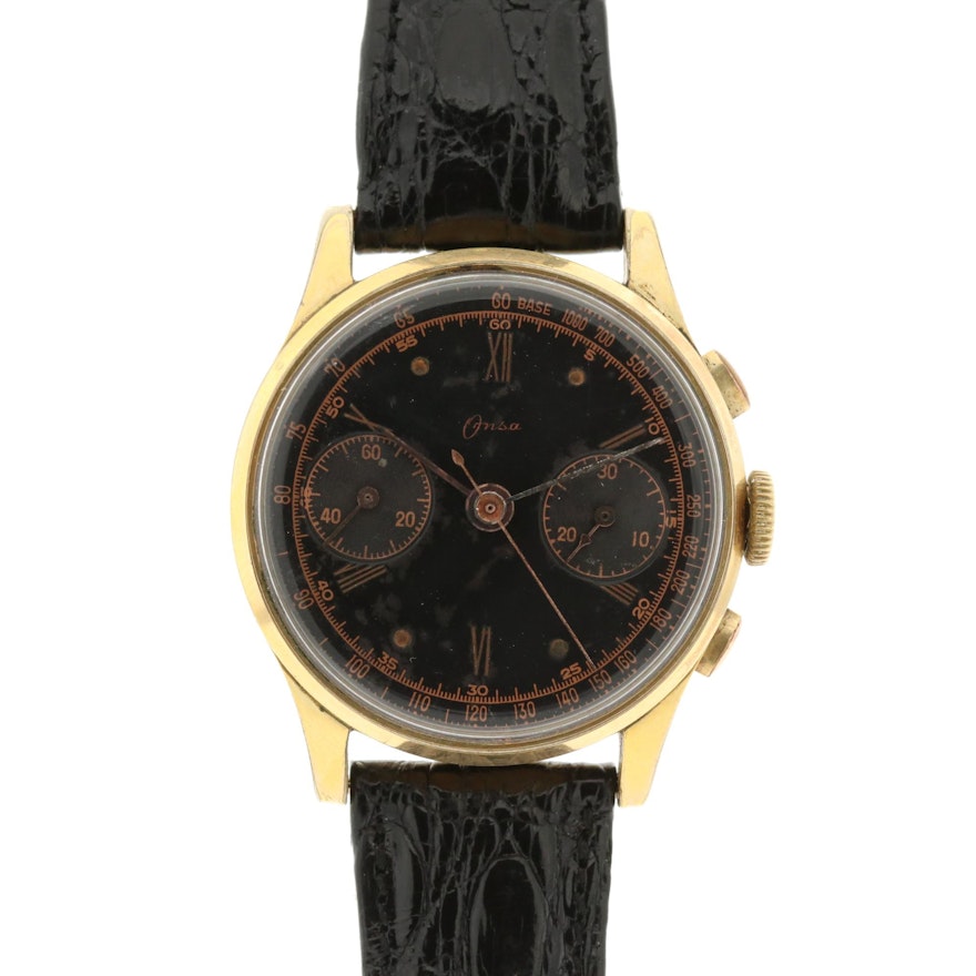 Onsa Gold Tone Chronograph Wristwatch