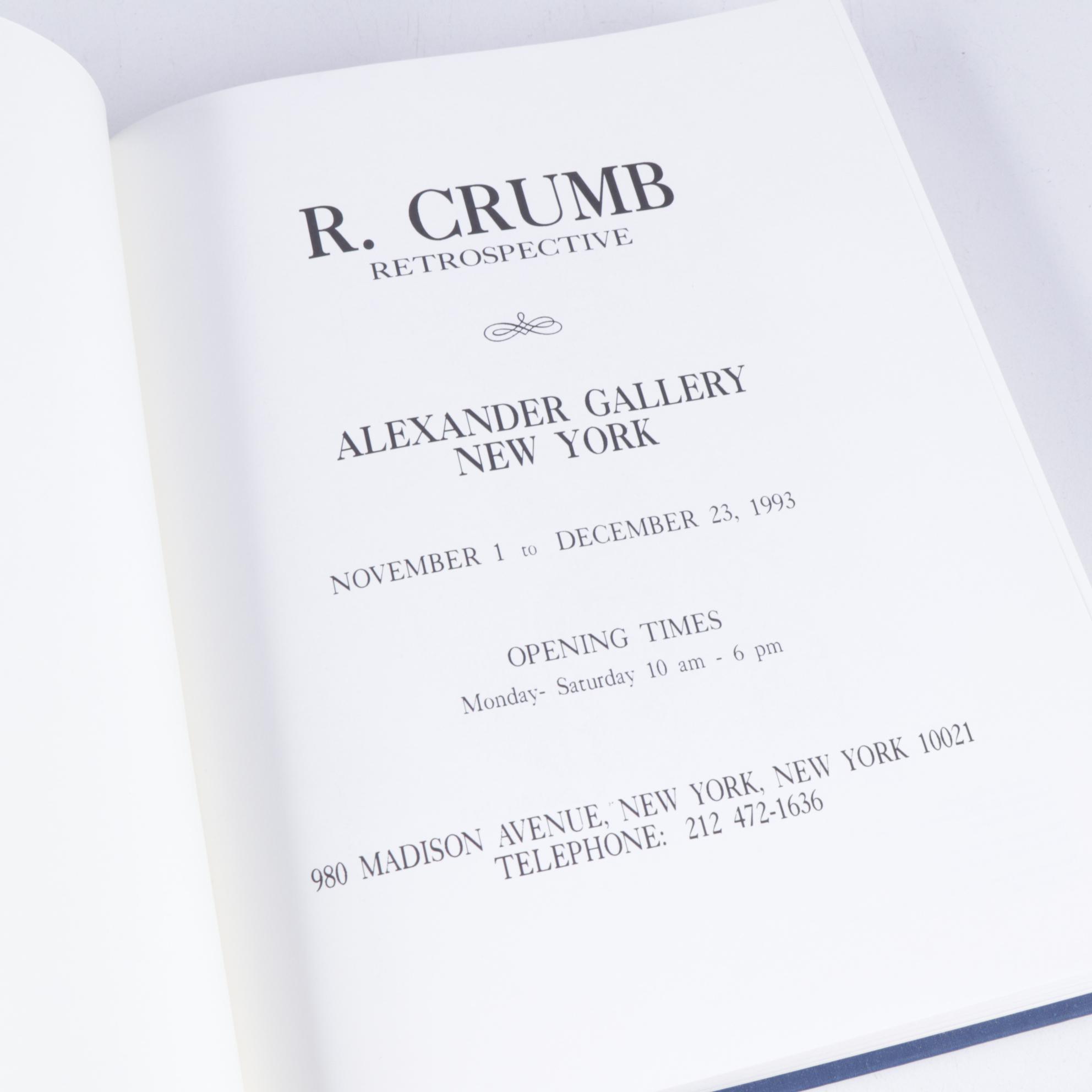 R. Crumb Retrospective Alexander Gallery Catalog Book, 1993
