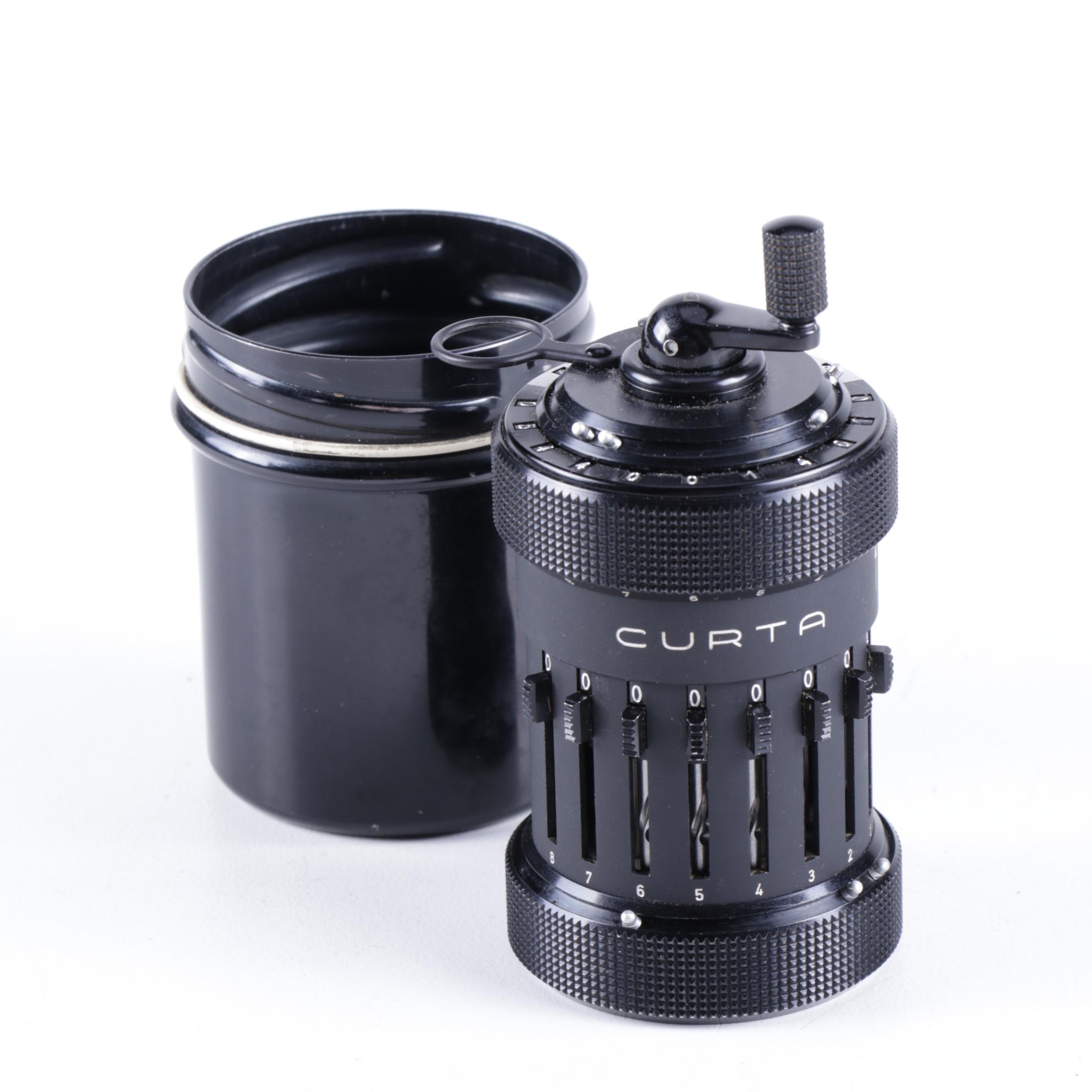Curta Type I Mechanical Calculator by Contina Ltd Mauren, Mid-Century