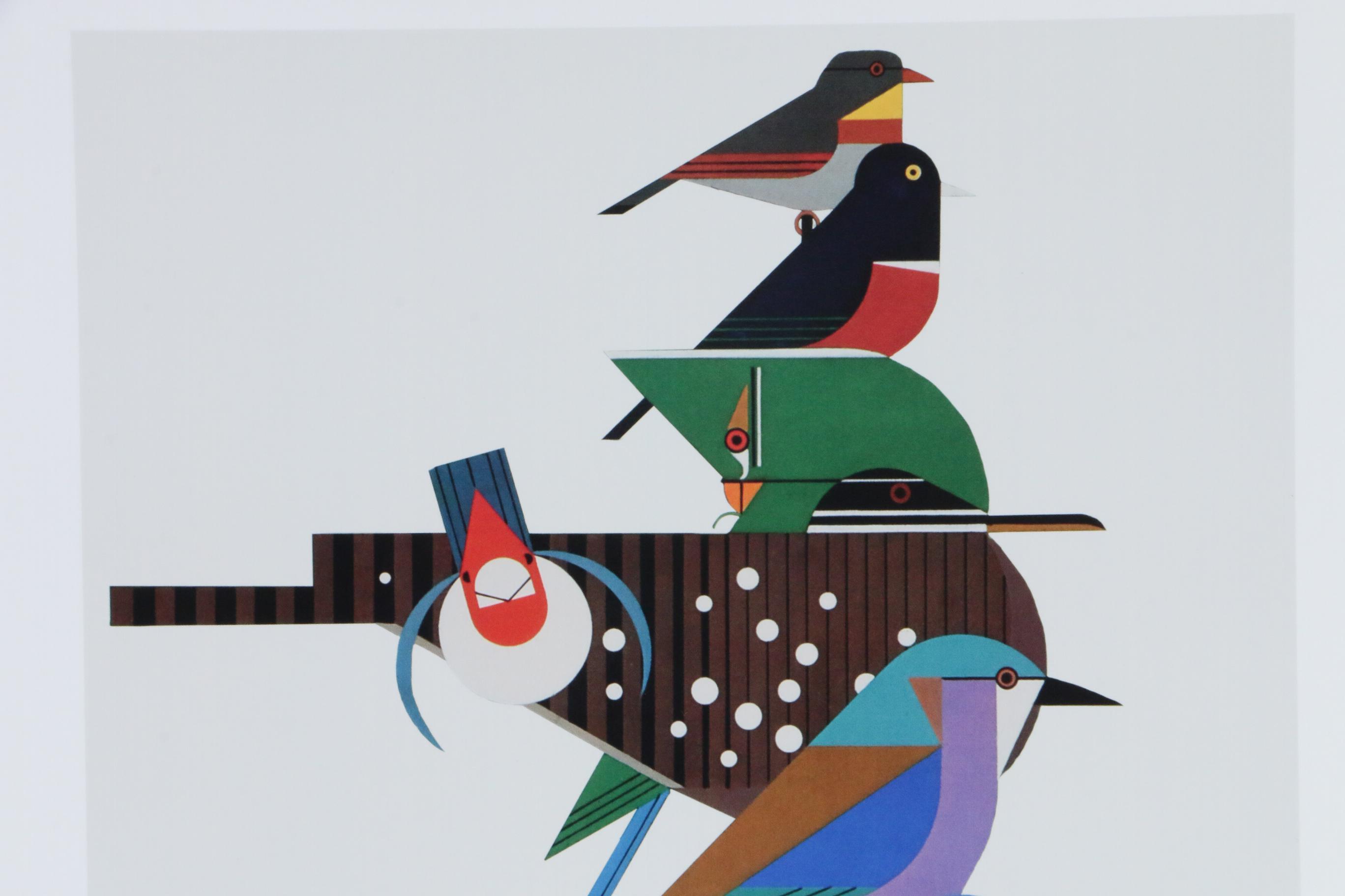 Offset Lithograph After Charley Harper "Rainforest Birds"