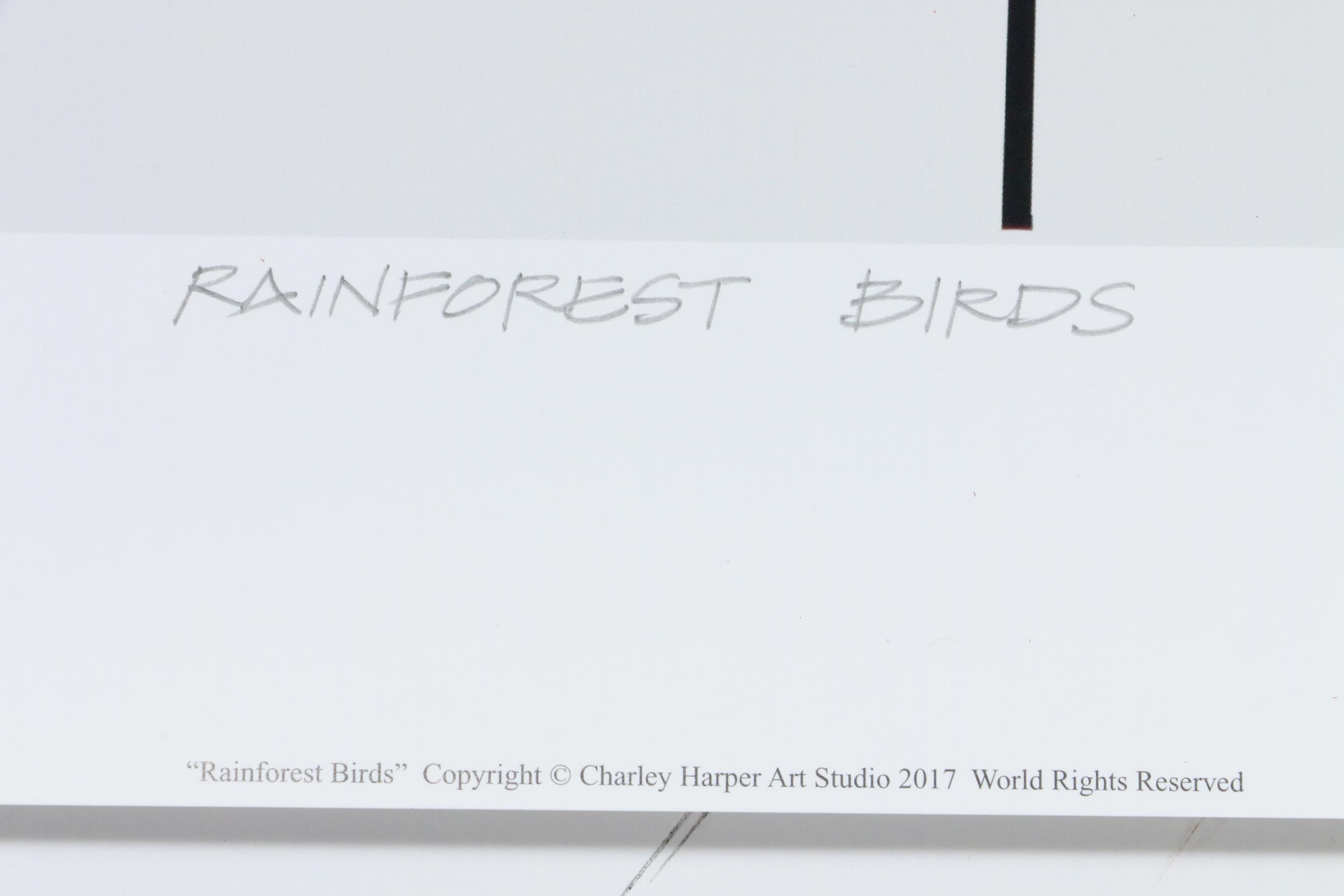 Offset Lithograph After Charley Harper "Rainforest Birds"