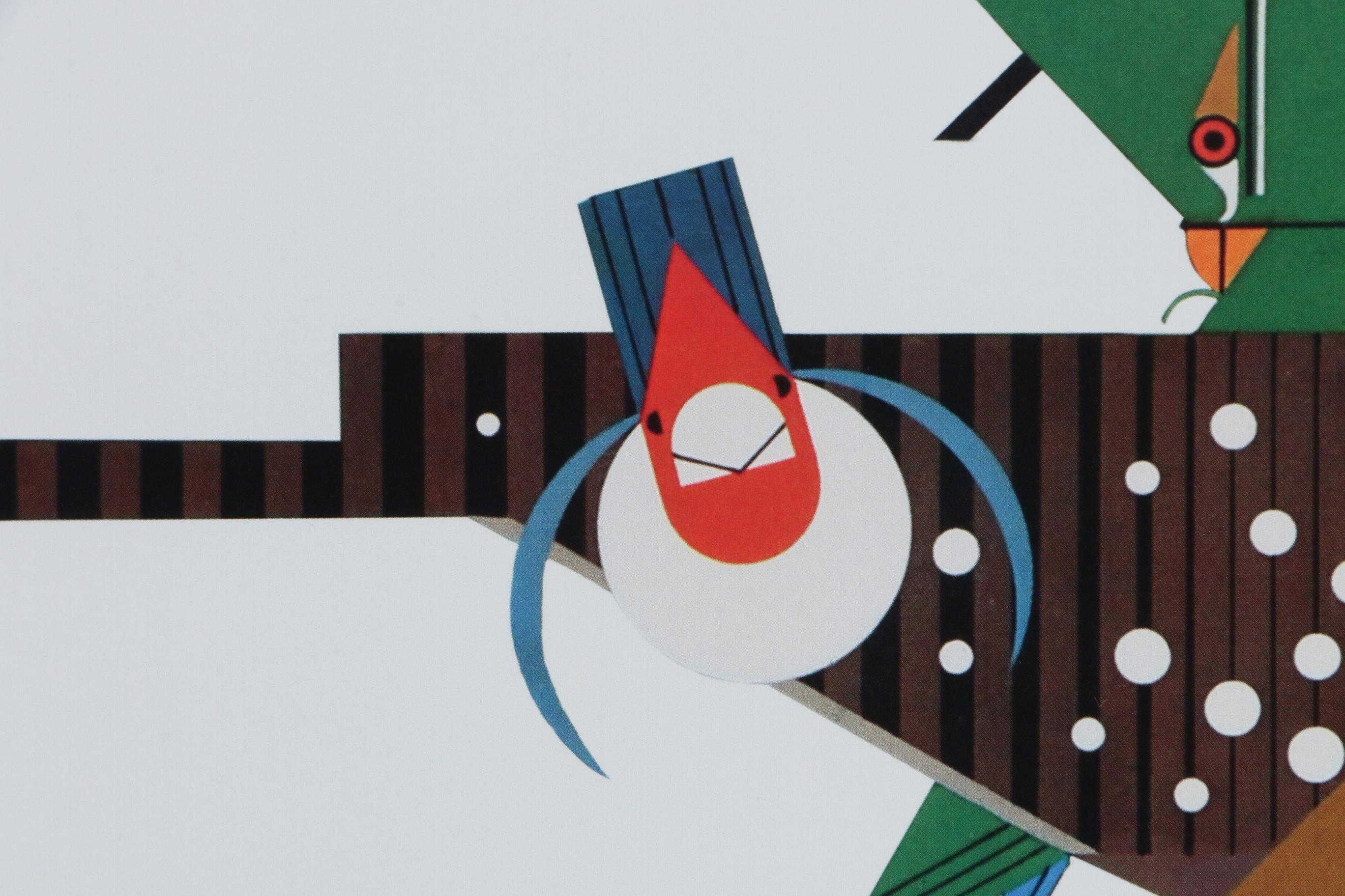 Offset Lithograph After Charley Harper "Rainforest Birds"