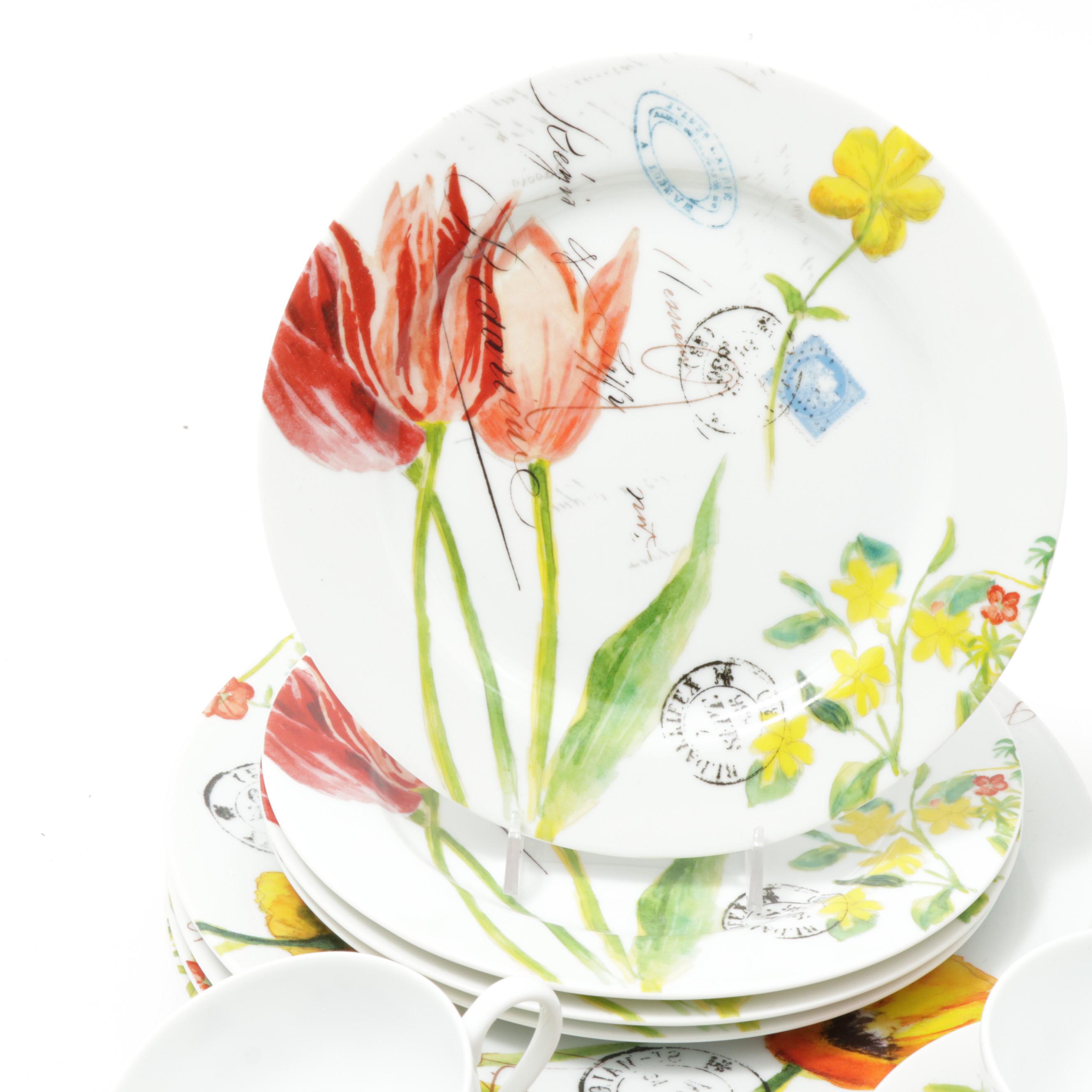 Bernardaud for Williams-Sonoma "Jardin des Fleurs" Dinnerware
