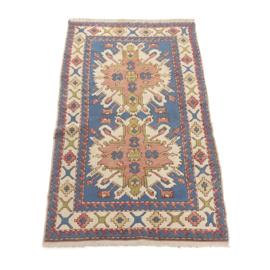 4'1 x 7'2 Hand-Knotted Caucasian Turkish Rug