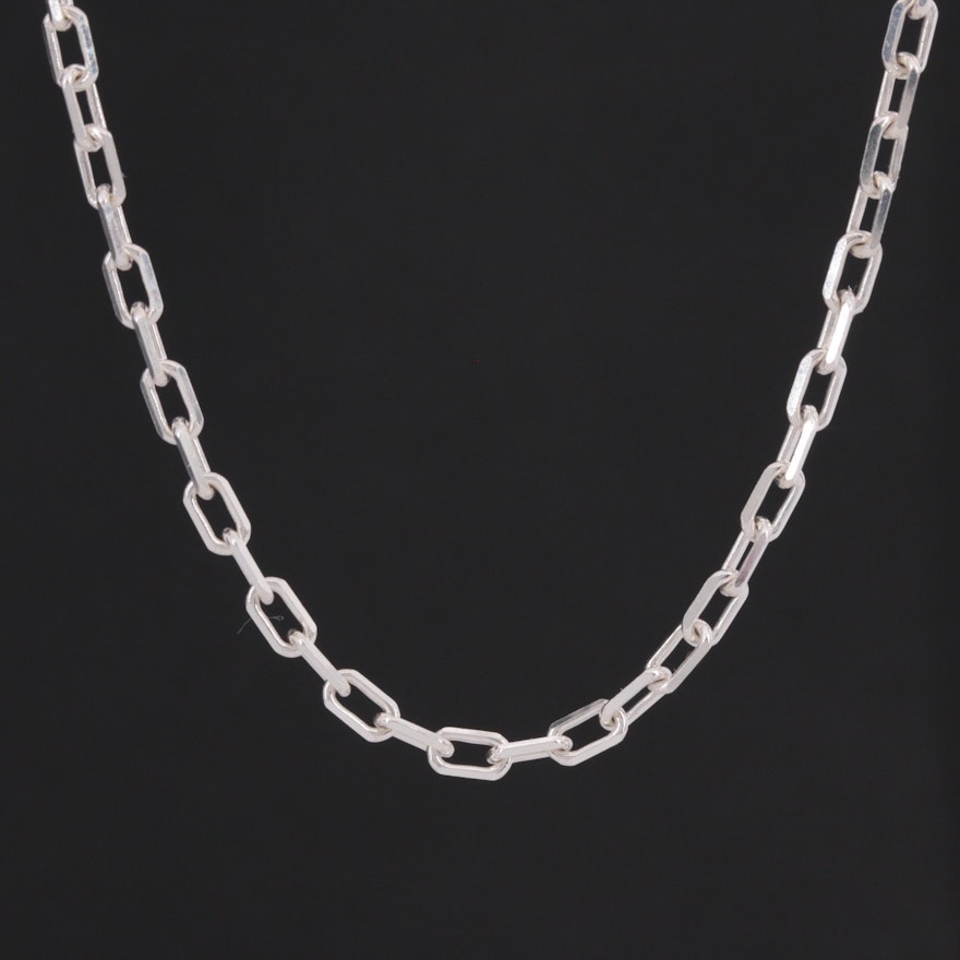 Sterling Silver Cable Necklace