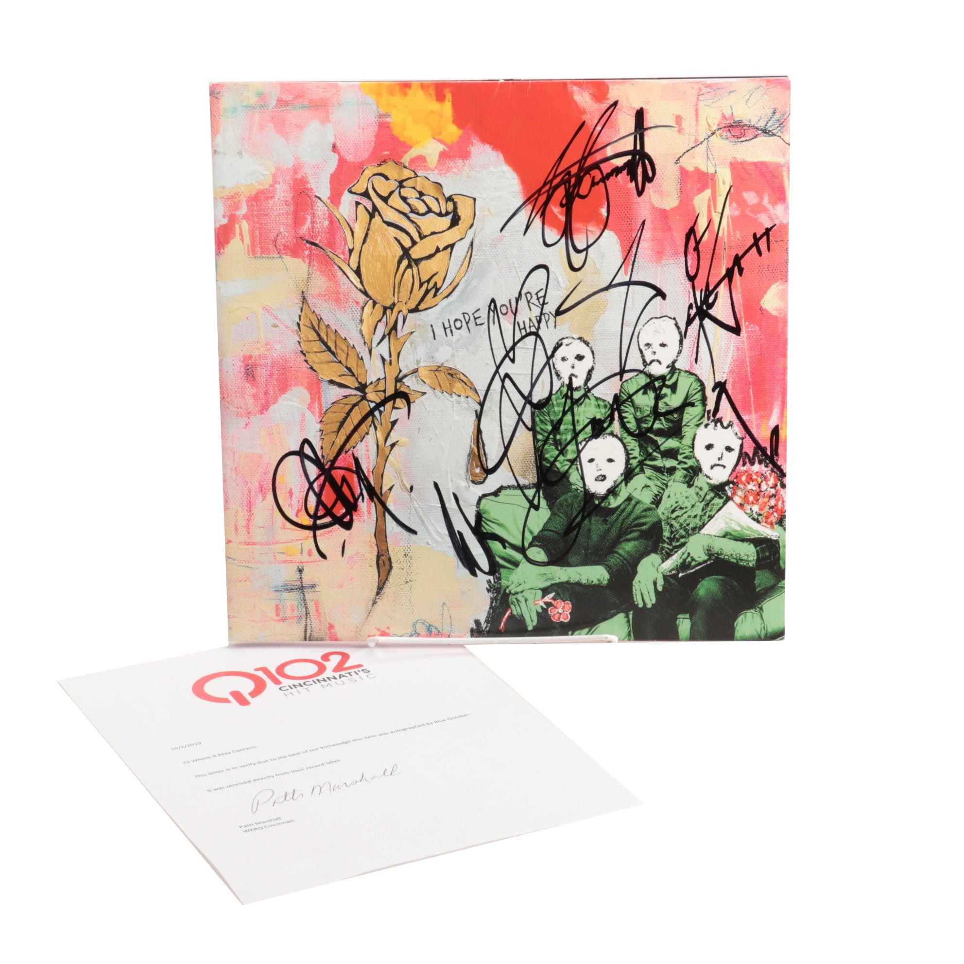 Blue October Signed Album Cover "I Hope You're Happy"