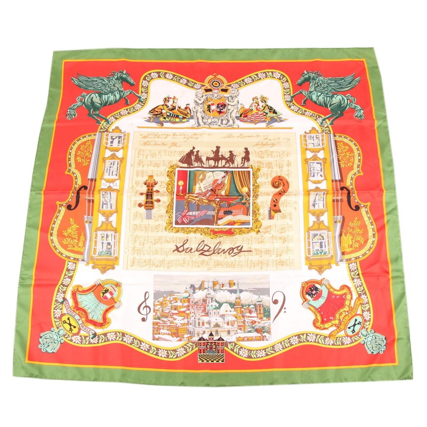 Hermès "Salzburg" Silk Scarf Designed by Loïc Dubigeon