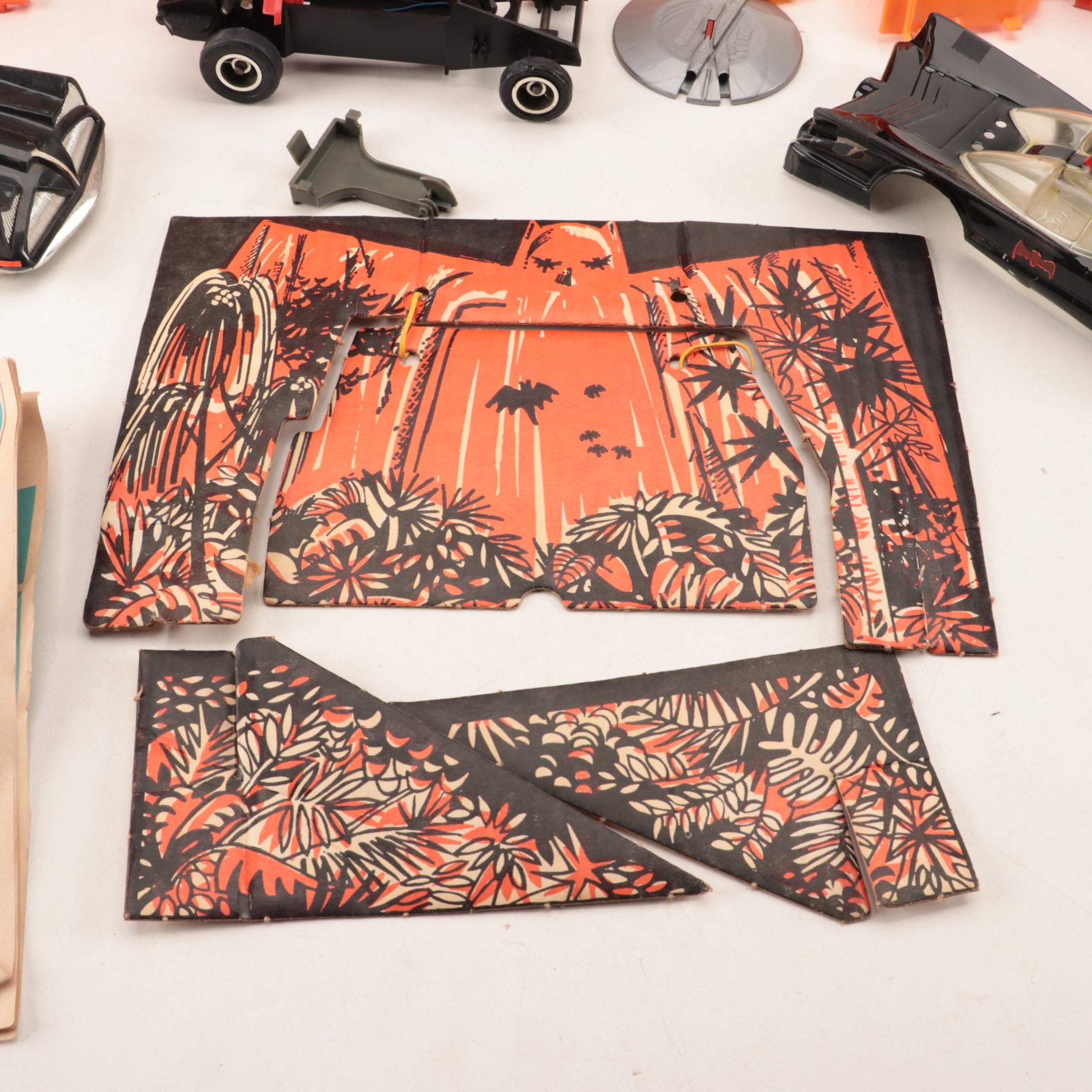 Mattel Batman "Switch 'N Go" Batmobile" Toy Play Set with Box, 1966