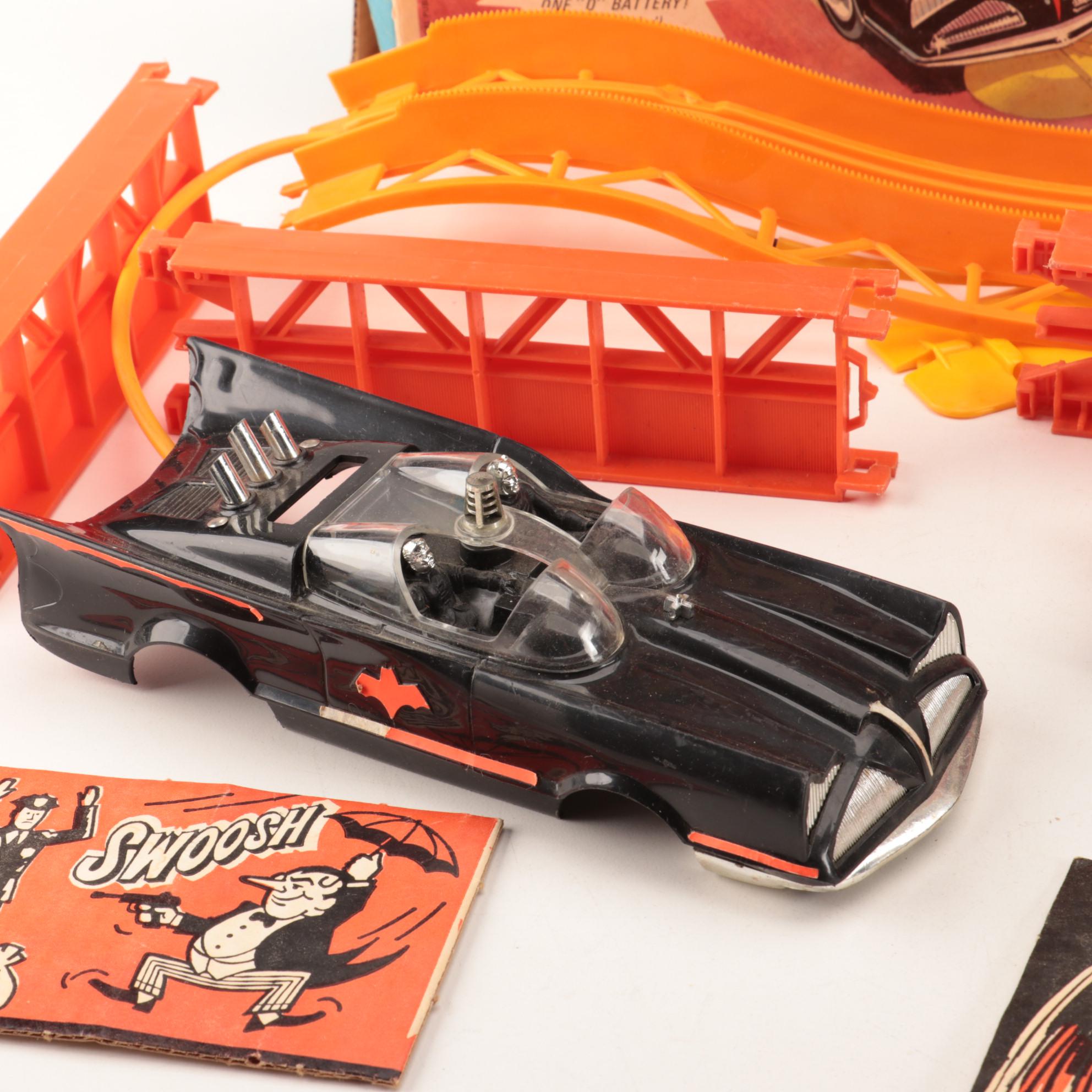 Mattel Batman "Switch 'N Go" Batmobile" Toy Play Set with Box, 1966