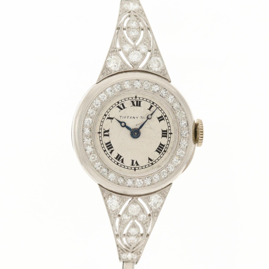 Tiffany & Co. Platinum and 1.25 CTW Diamond Wristwatch