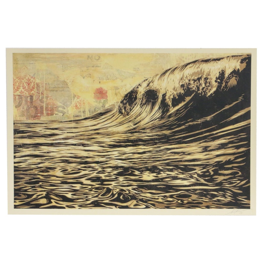 Shepard Fairey Offset Print "Dark Wave"