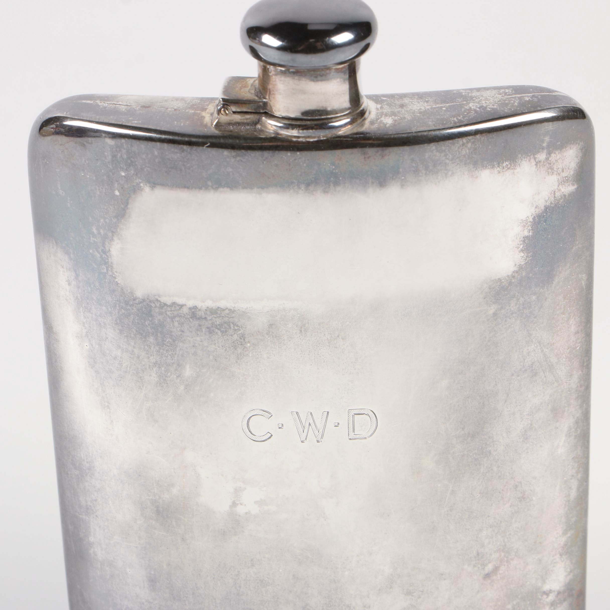 Tiffany & Co. Sterling Silver 2 Gills Flask, 1919–1947