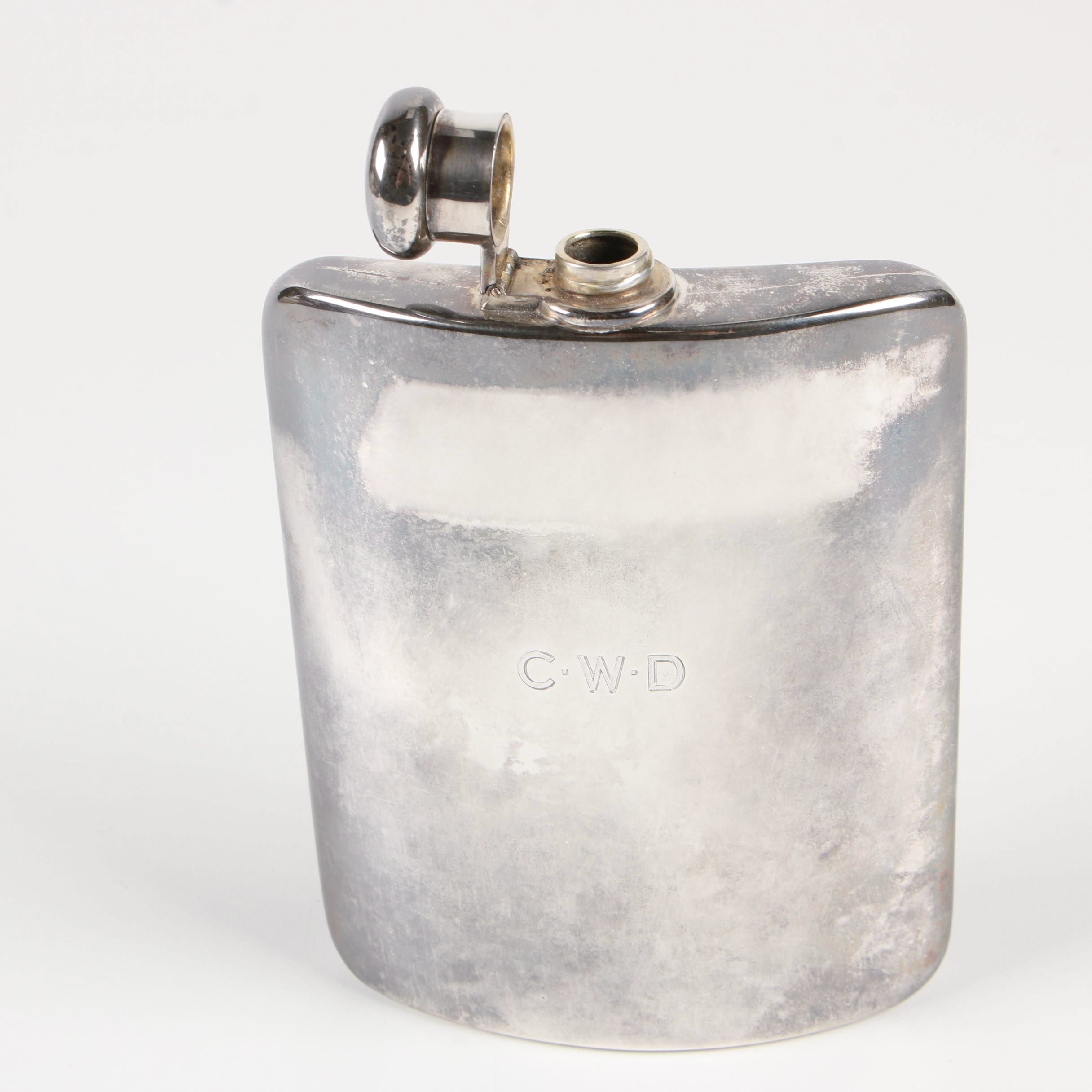 Tiffany & Co. Sterling Silver 2 Gills Flask, 1919–1947