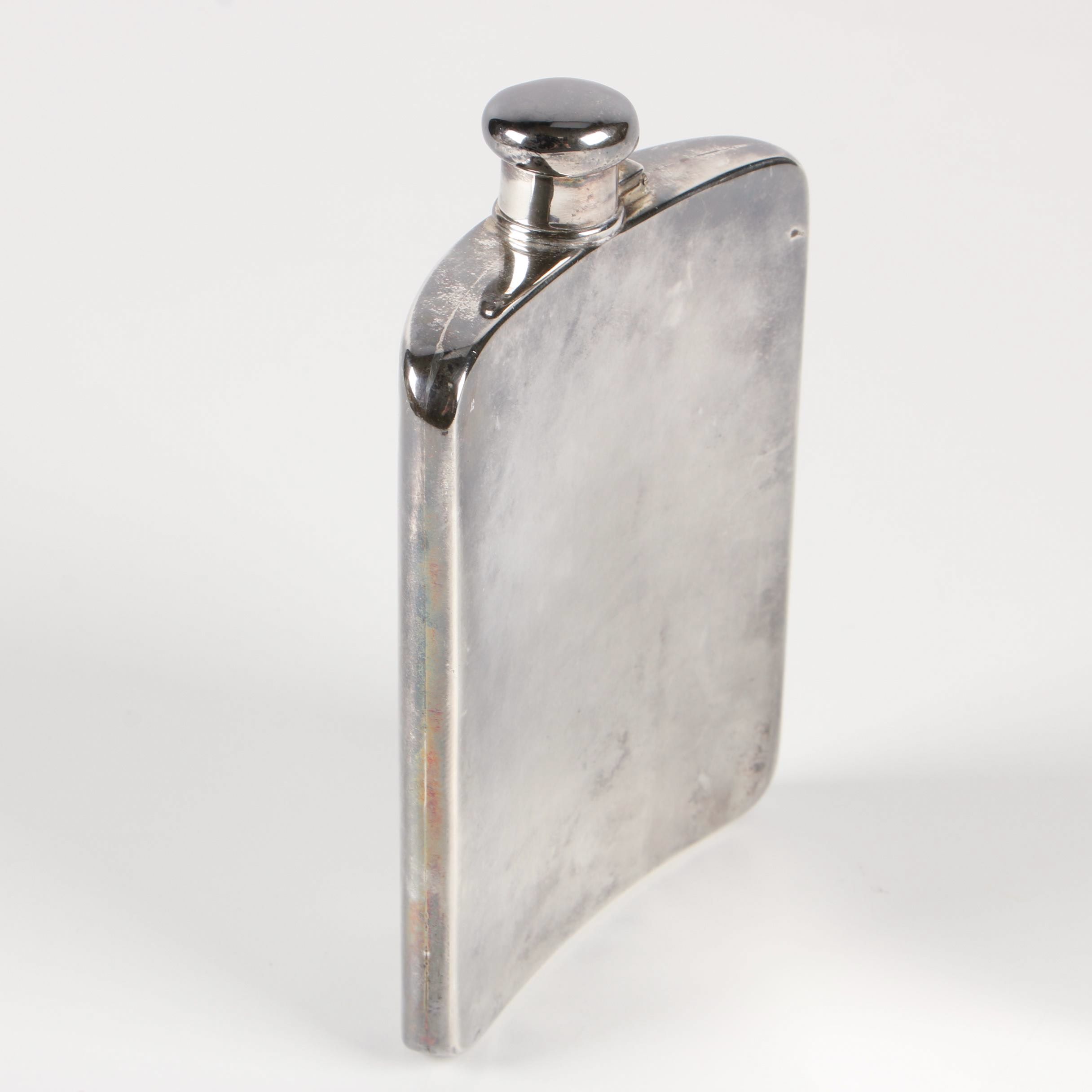 Tiffany & Co. Sterling Silver 2 Gills Flask, 1919–1947