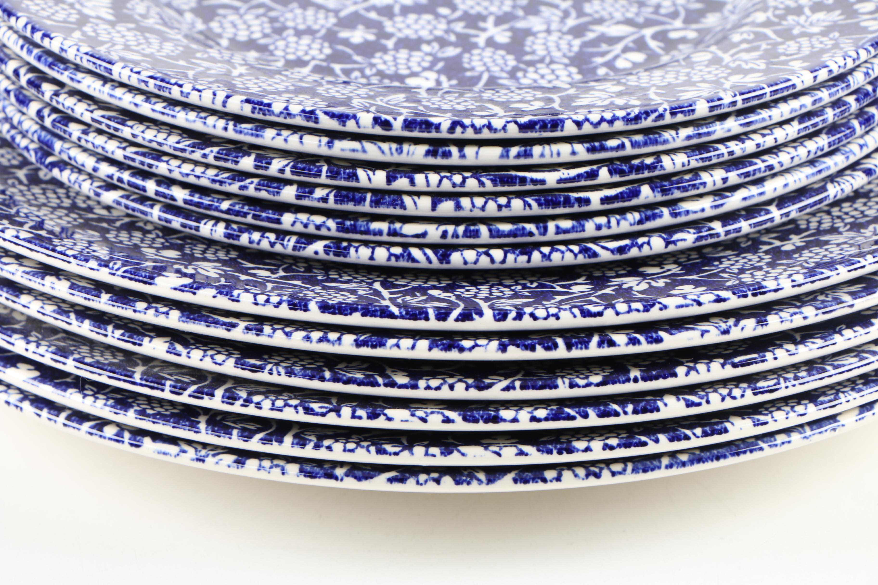 Royal Stafford "Blackberry Blue" Earthenware Dinnerware, Contemporary