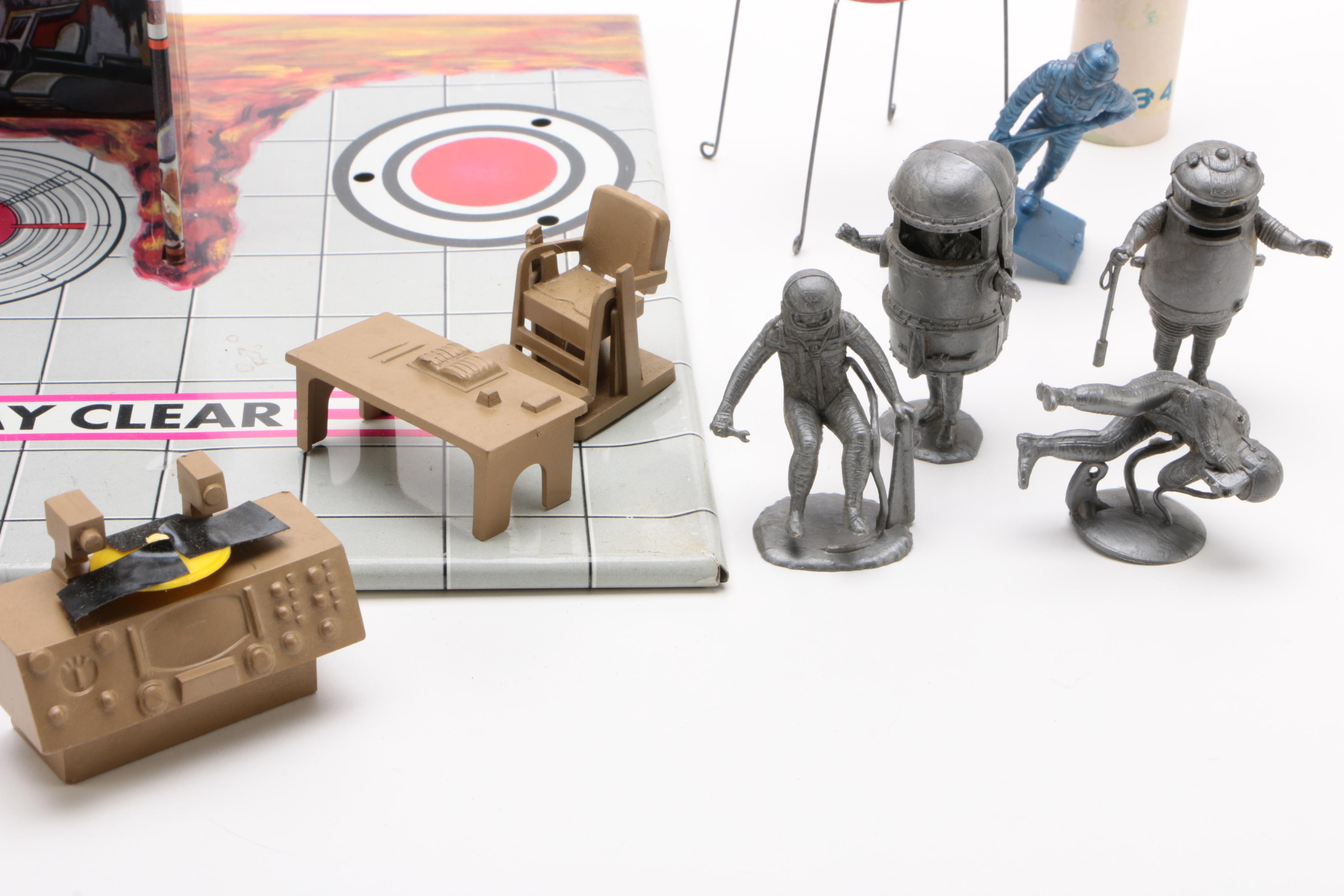 Louis Marx Operation Moon Base Toy Play Set with Box, circa 1965