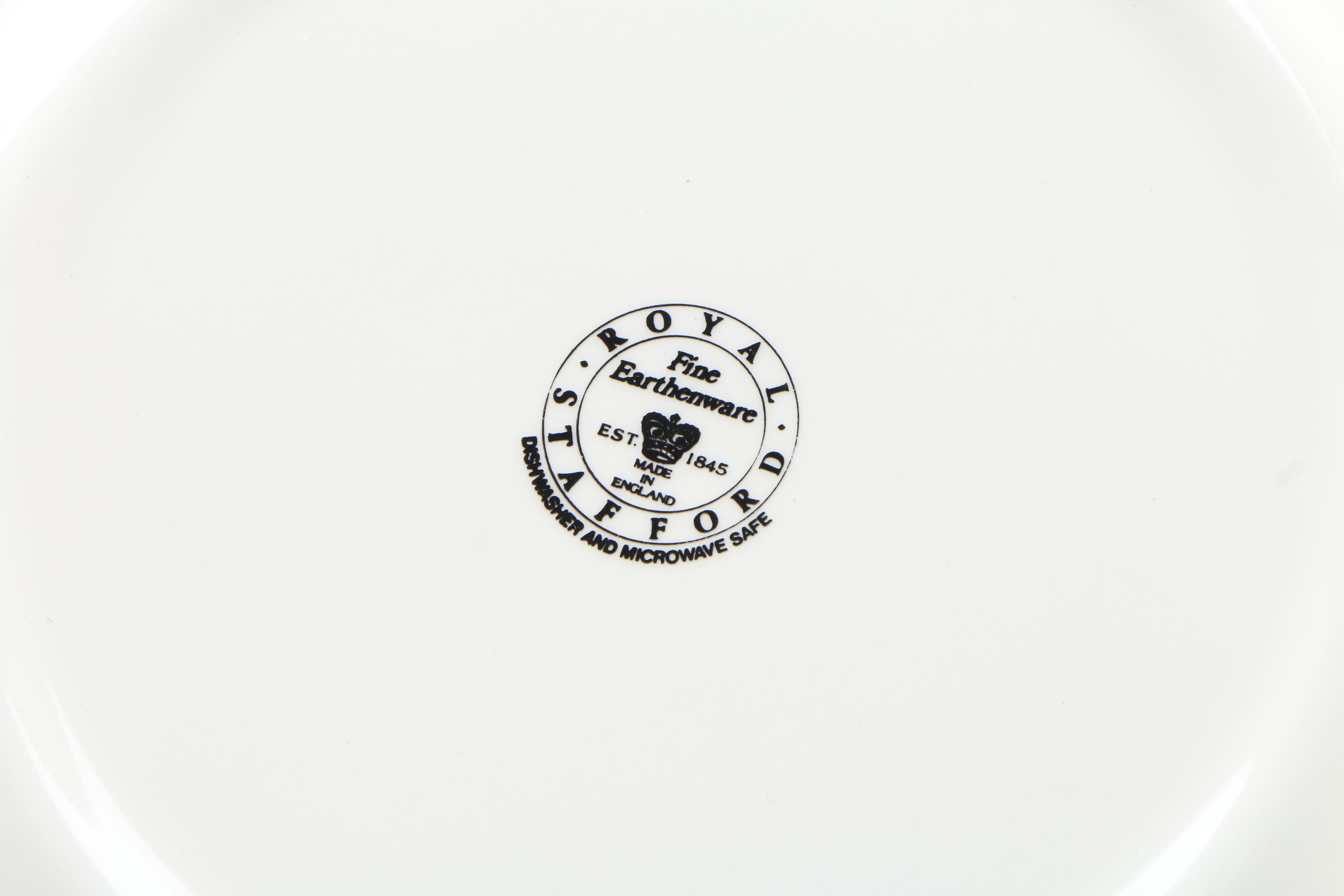 Royal Stafford "Asiatic Pheasant Dark Blue" Earthenware Dinner Plates