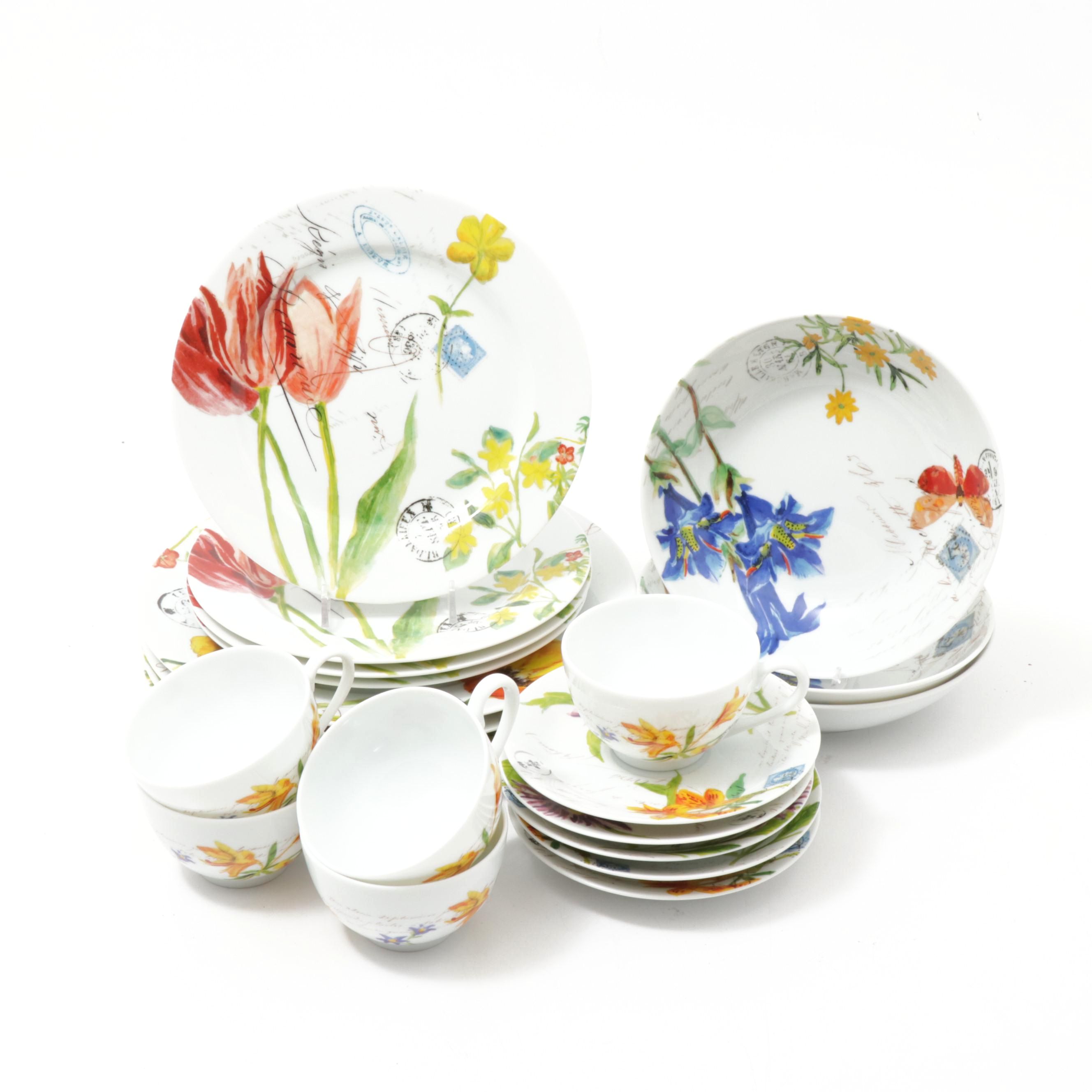 Bernardaud for Williams-Sonoma "Jardin des Fleurs" Dinnerware