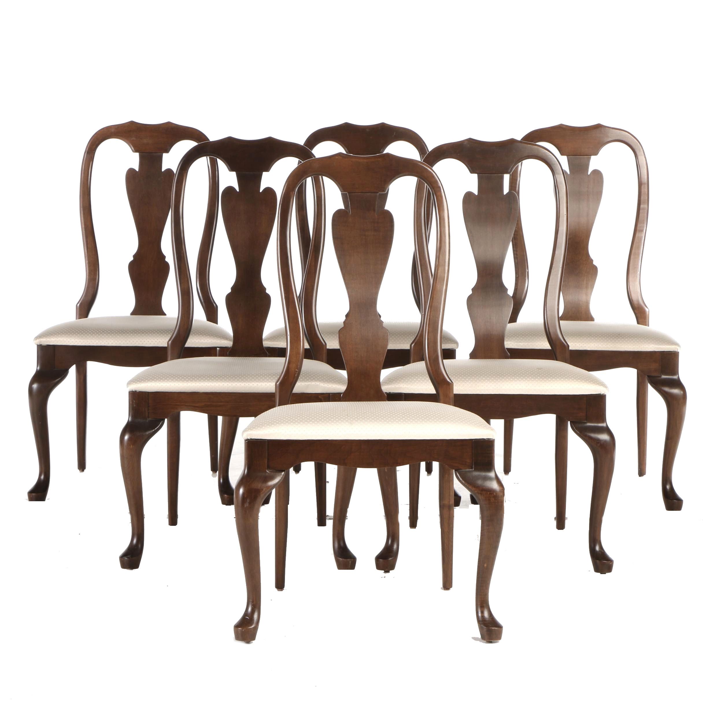 Crawford, Seven-Piece Queen Anne Style Cherry and Cherry-Stained Dining Set