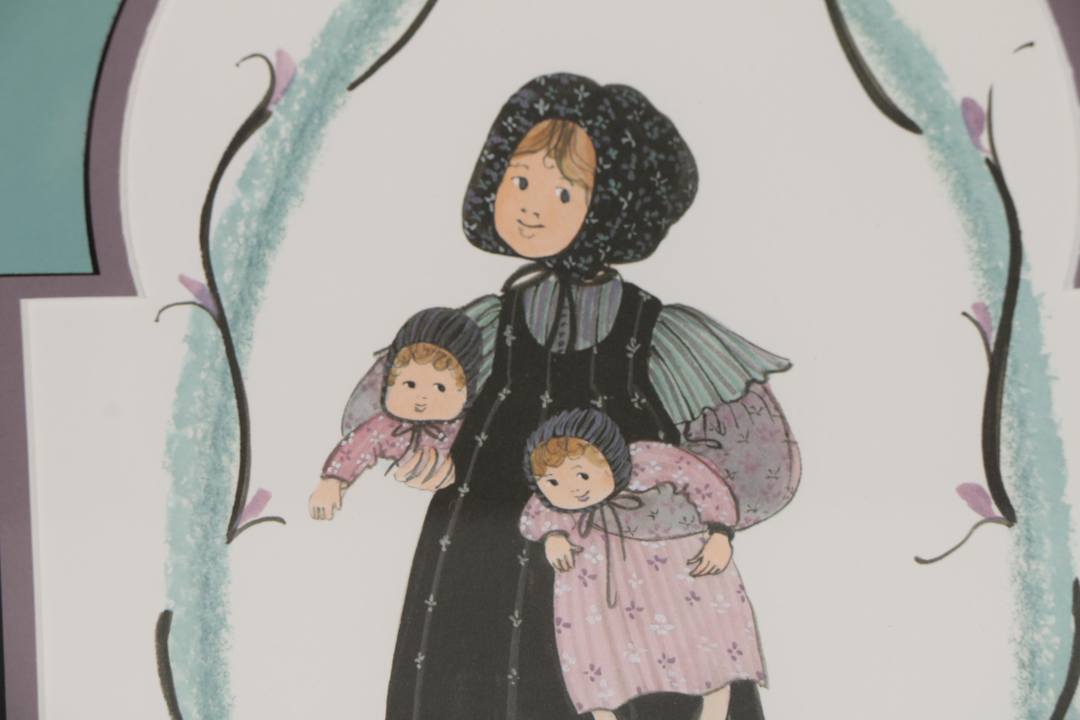 P. Buckley Moss Offset Lithograph "Molly's Babes"