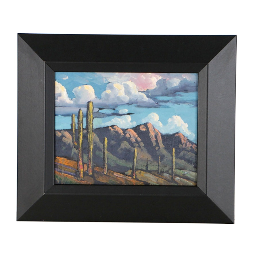 William Hawkins Southwestern Landscape Oil Painting