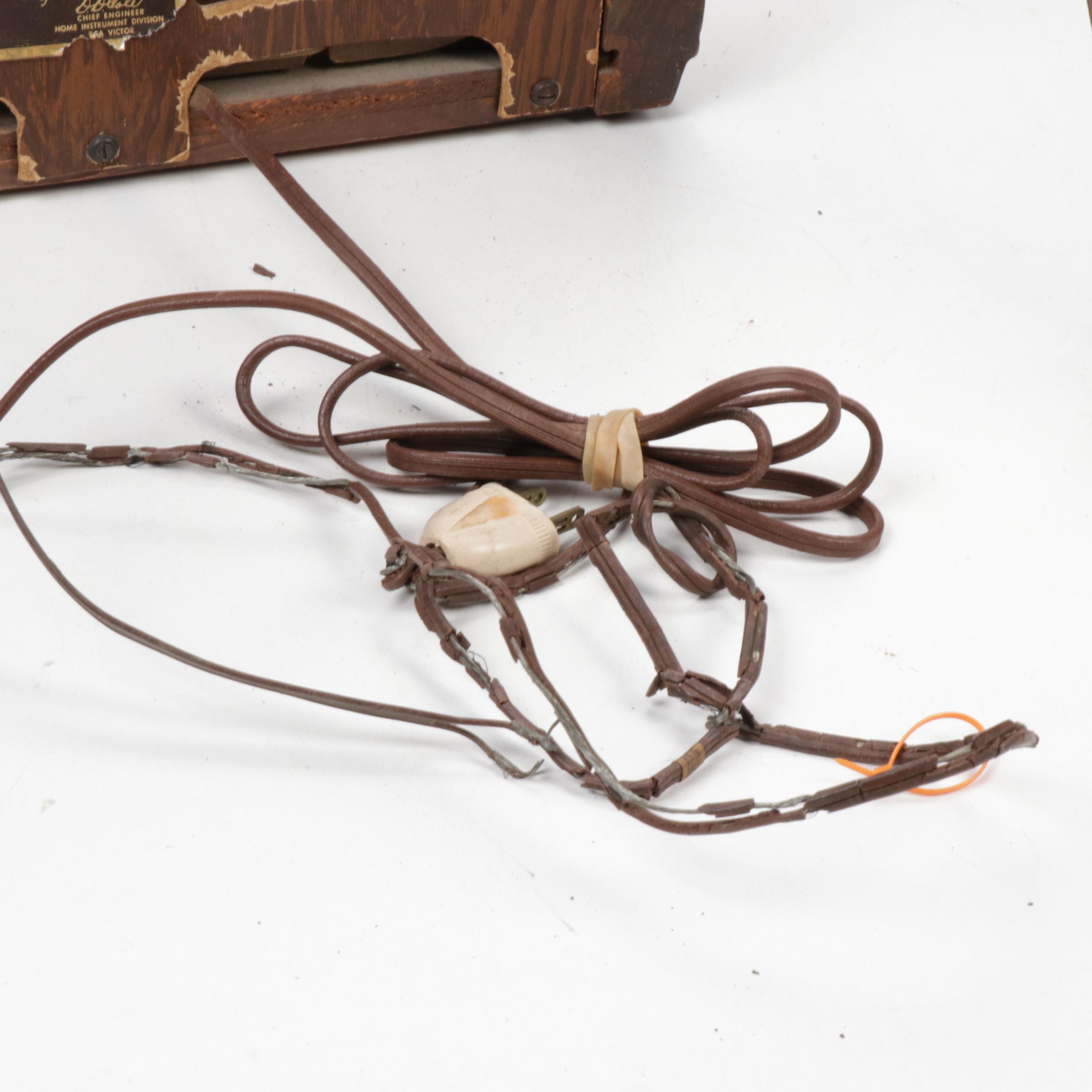 Emerson, RCA Victor and Motorola Wooden Framed Radios, Mid-Century