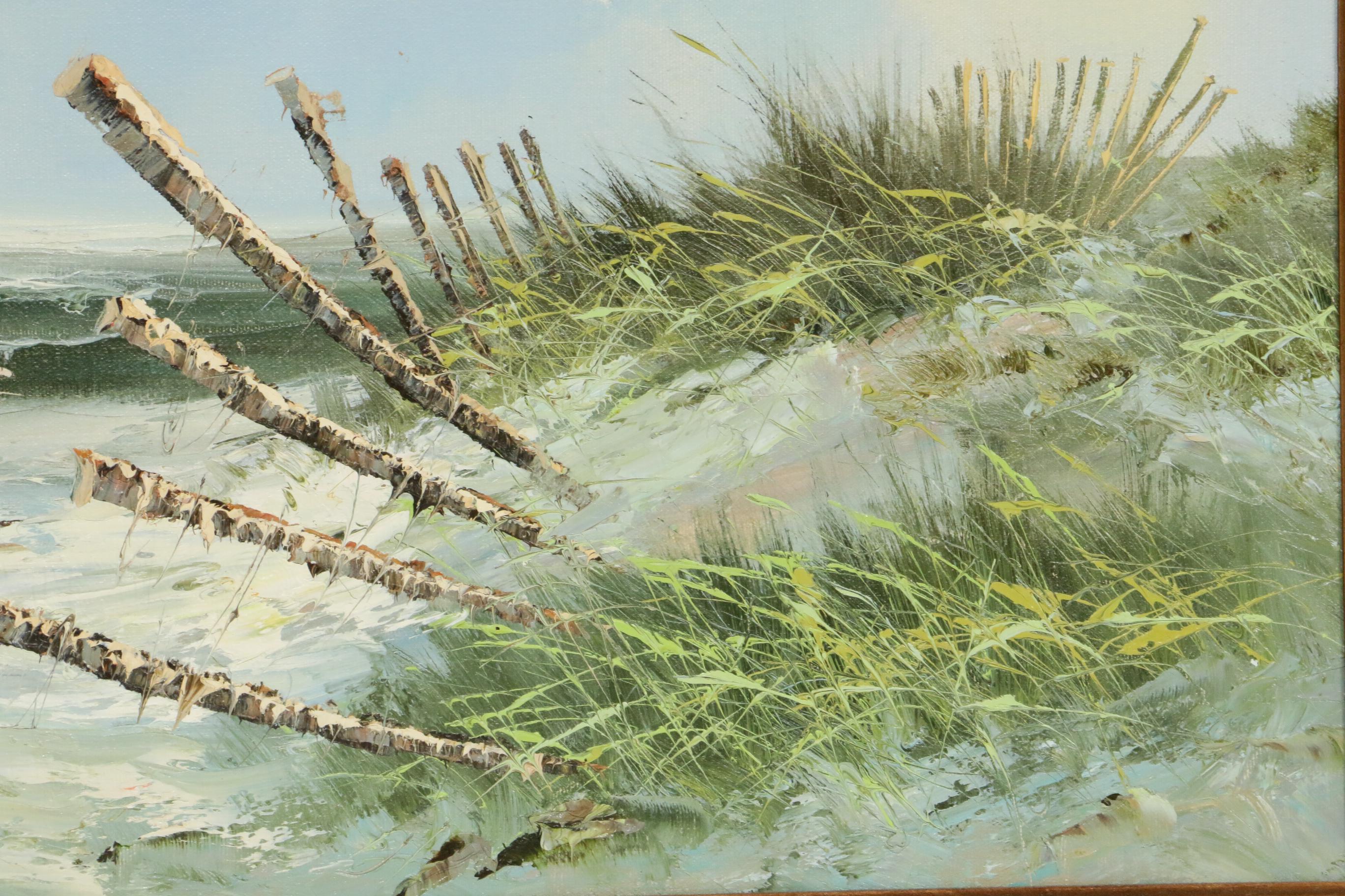 Howard Gailey Beach Landscape Oil Painting