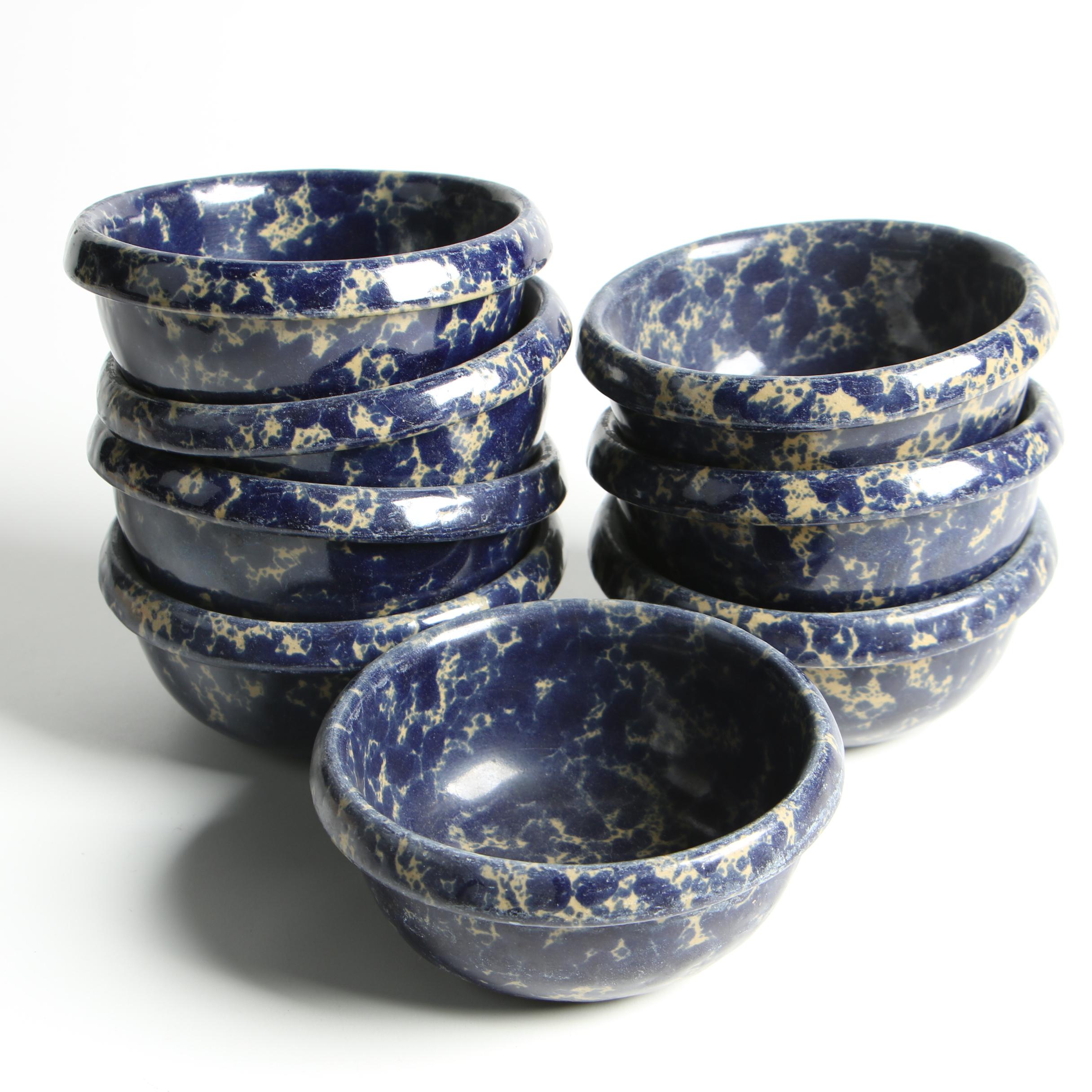 Bennington Potters "Blue Agate" Spongeware Stoneware Dinnerware
