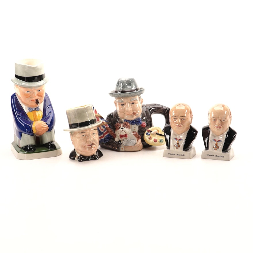Royal Winton and Spode with other Winston Churchill Collectibles