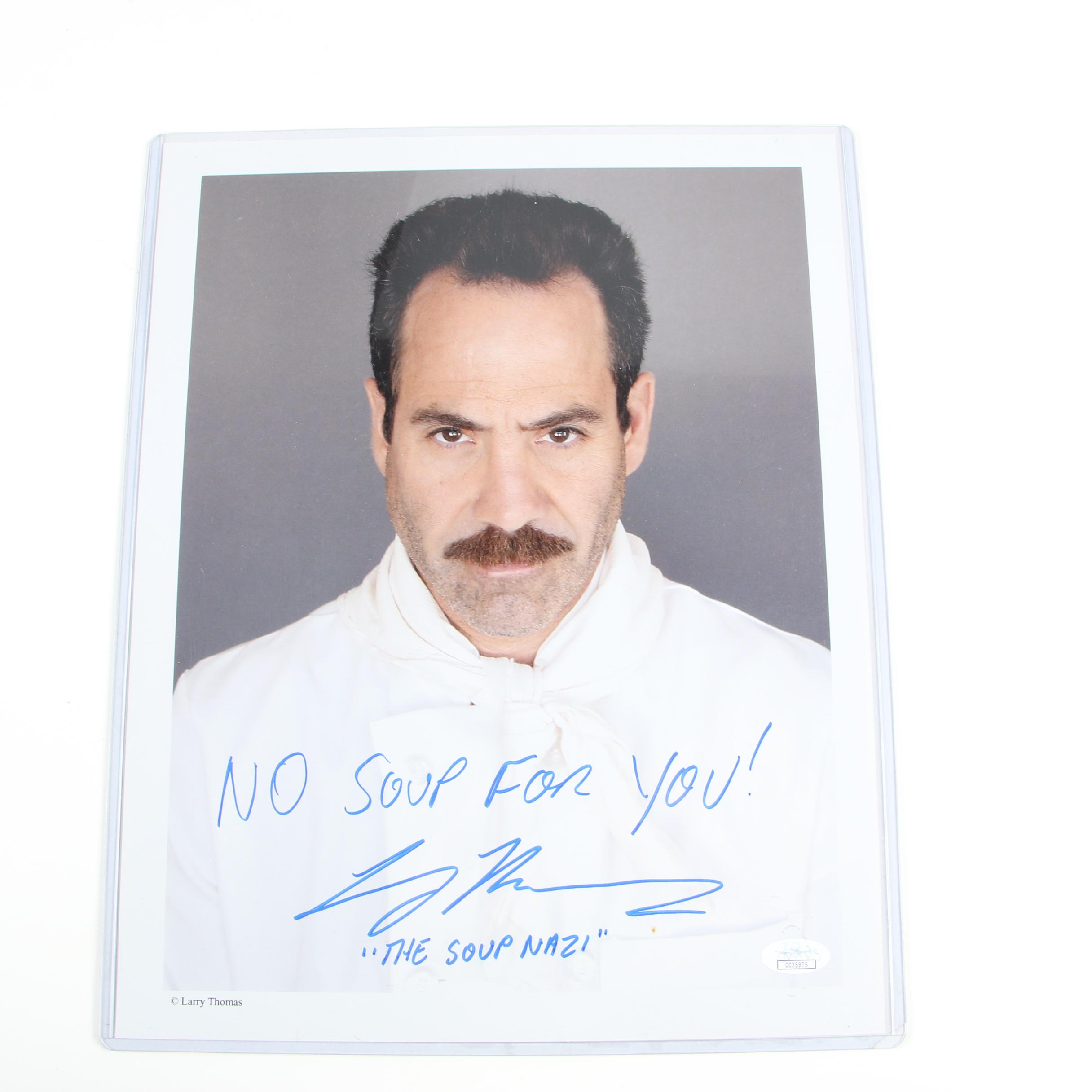 Larry Thomas Autographed "The Soup Nazi" Color Photograph with COA