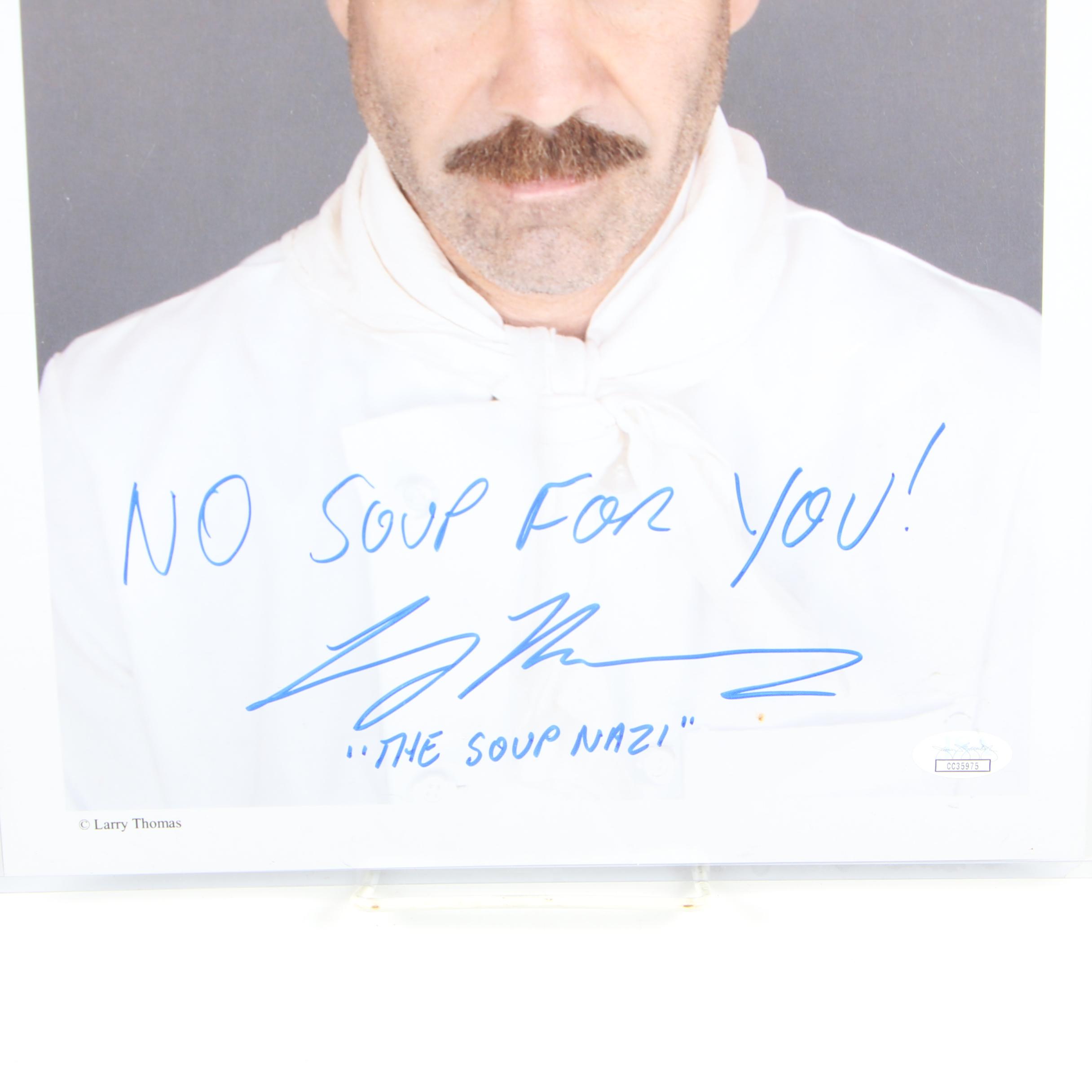 Larry Thomas Autographed "The Soup Nazi" Color Photograph with COA