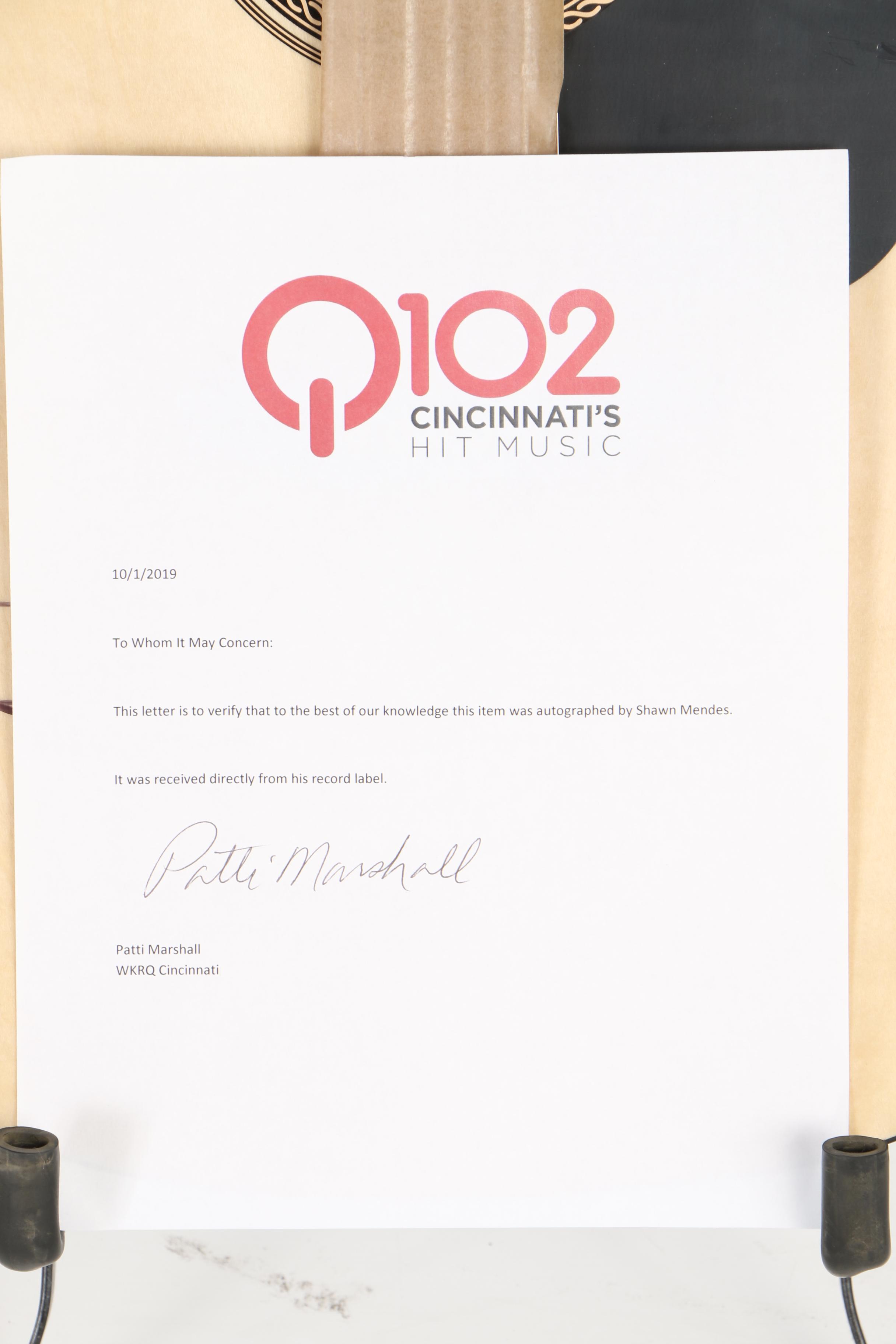 Shawn Mendes Signed Rogue Acoustic Guitar