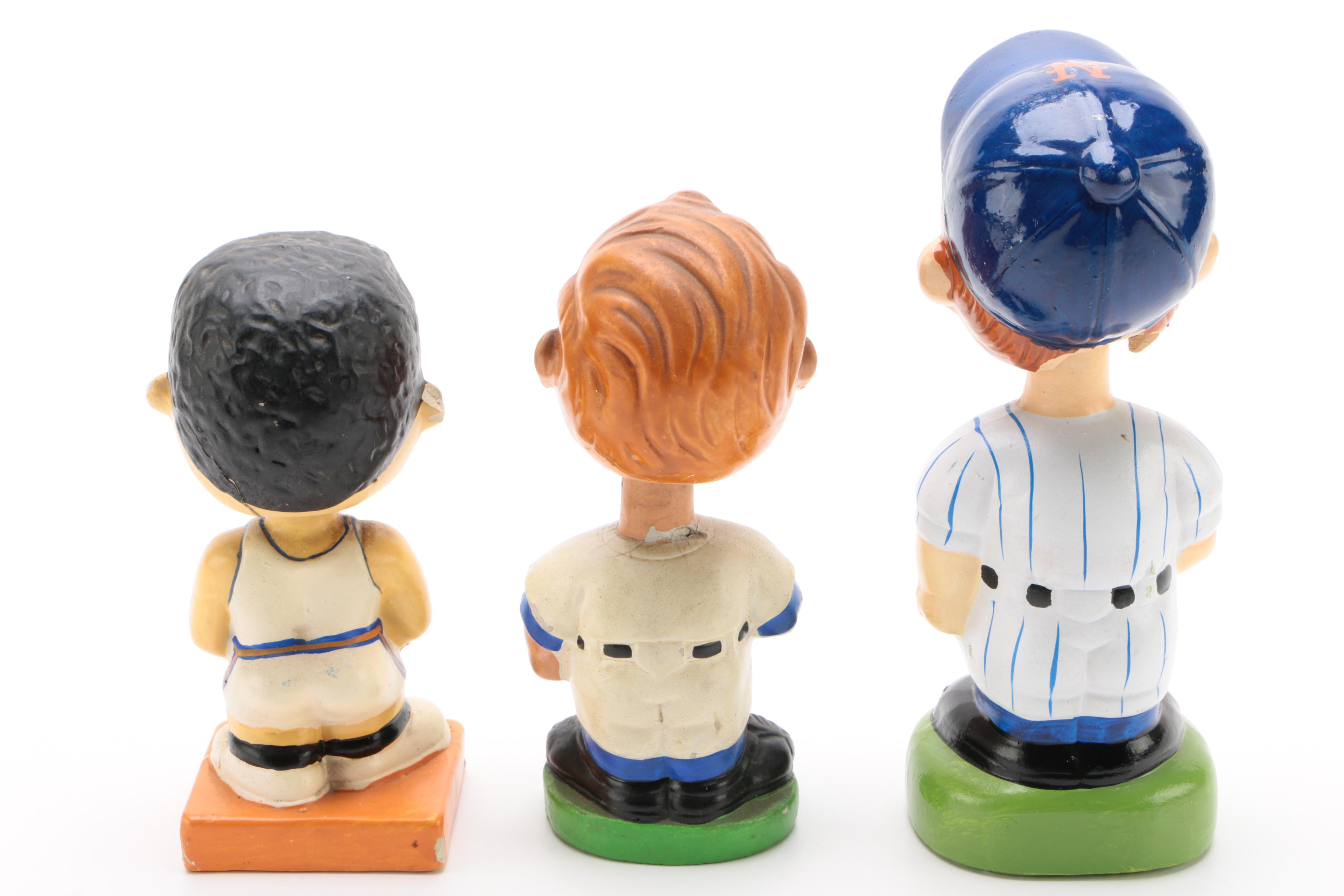 Three New York Sports Related Bobbleheads, 1960s, 1980s