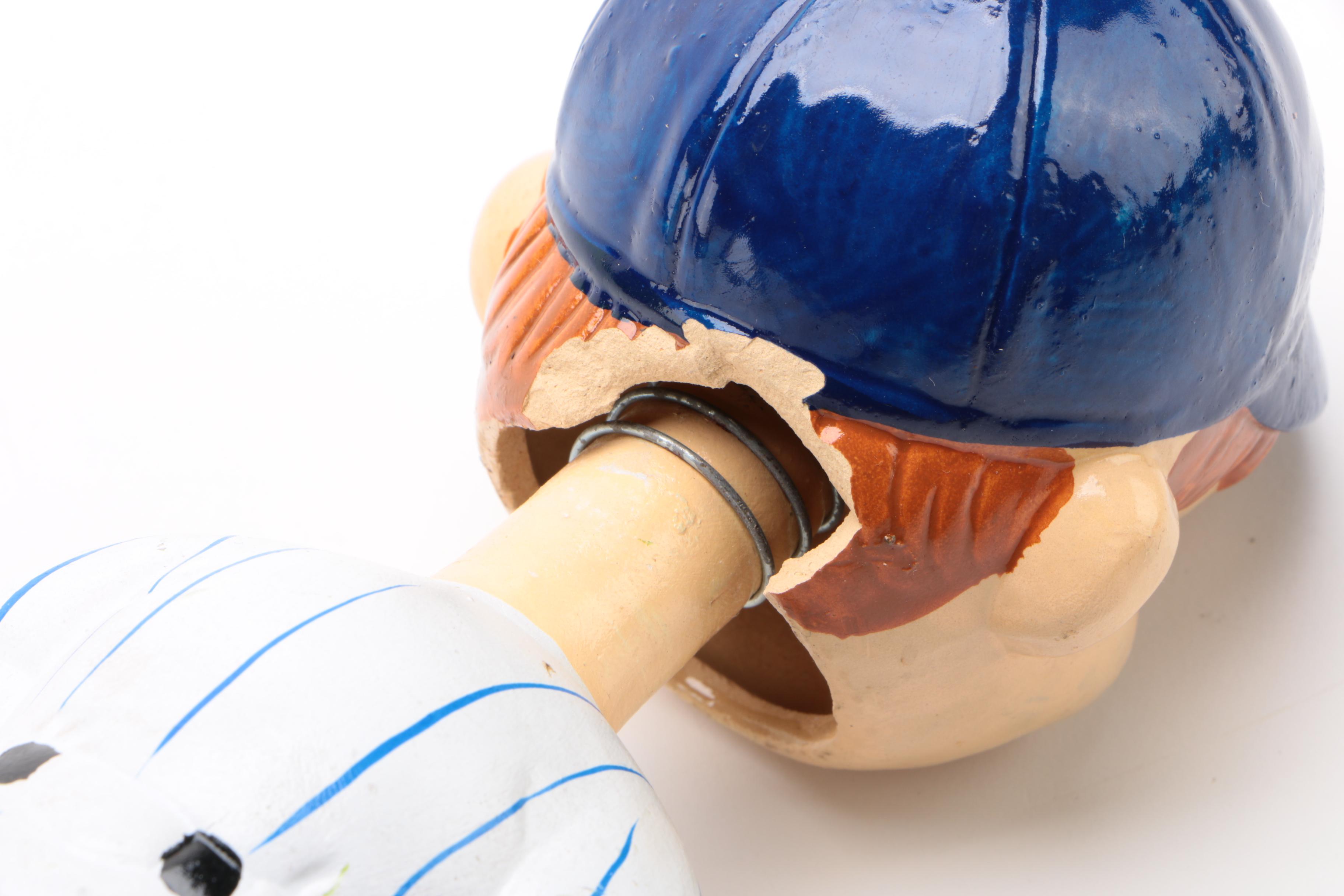 Three New York Sports Related Bobbleheads, 1960s, 1980s