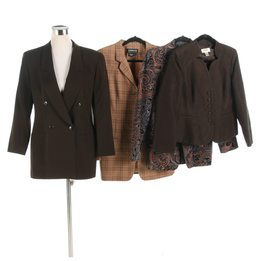 Talbots Brown Textured Jacket, Evan-Picone, Harvé Benard and Other Jackets