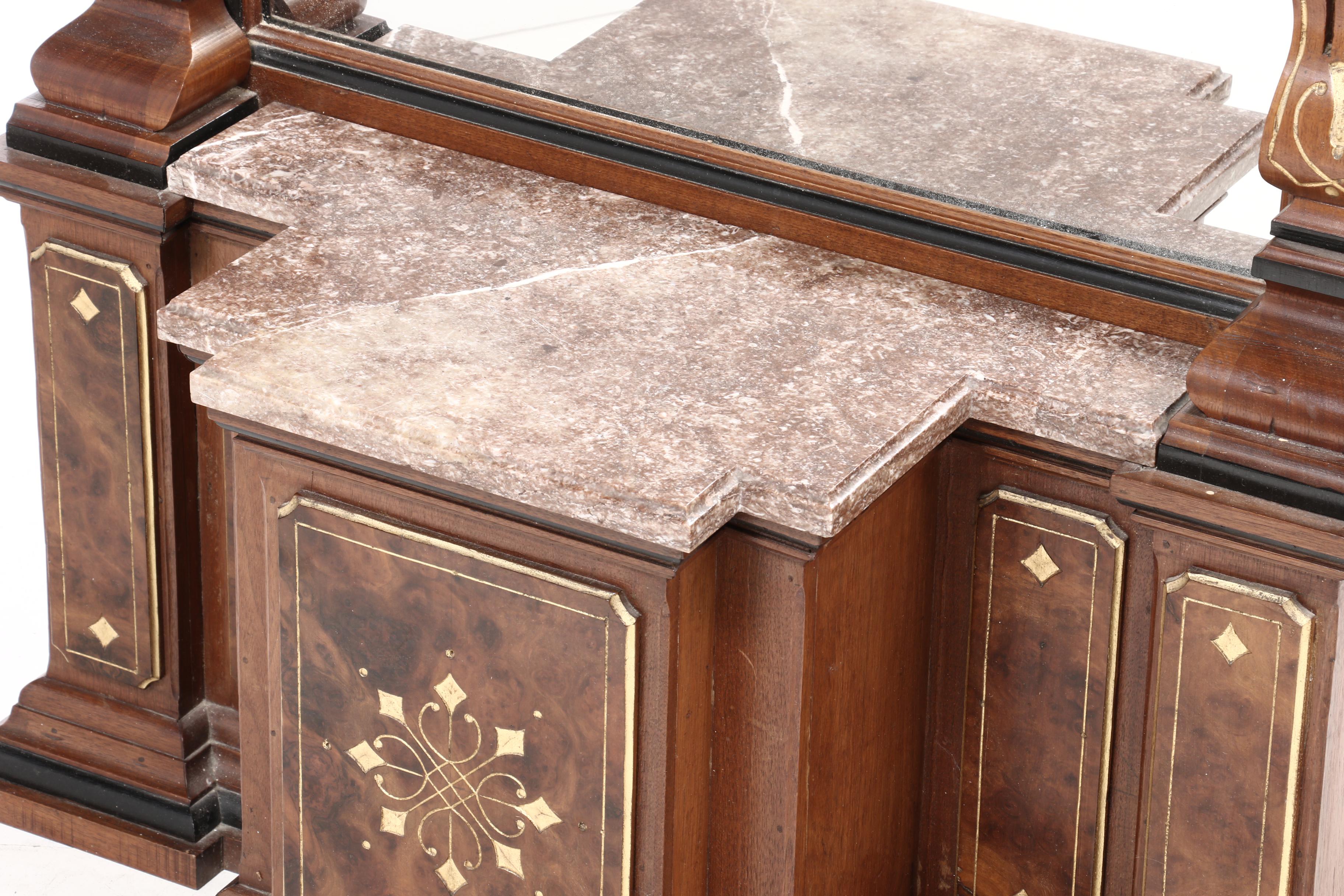 Victorian Eastlake Walnut Pier Mirror, Late 19th Century