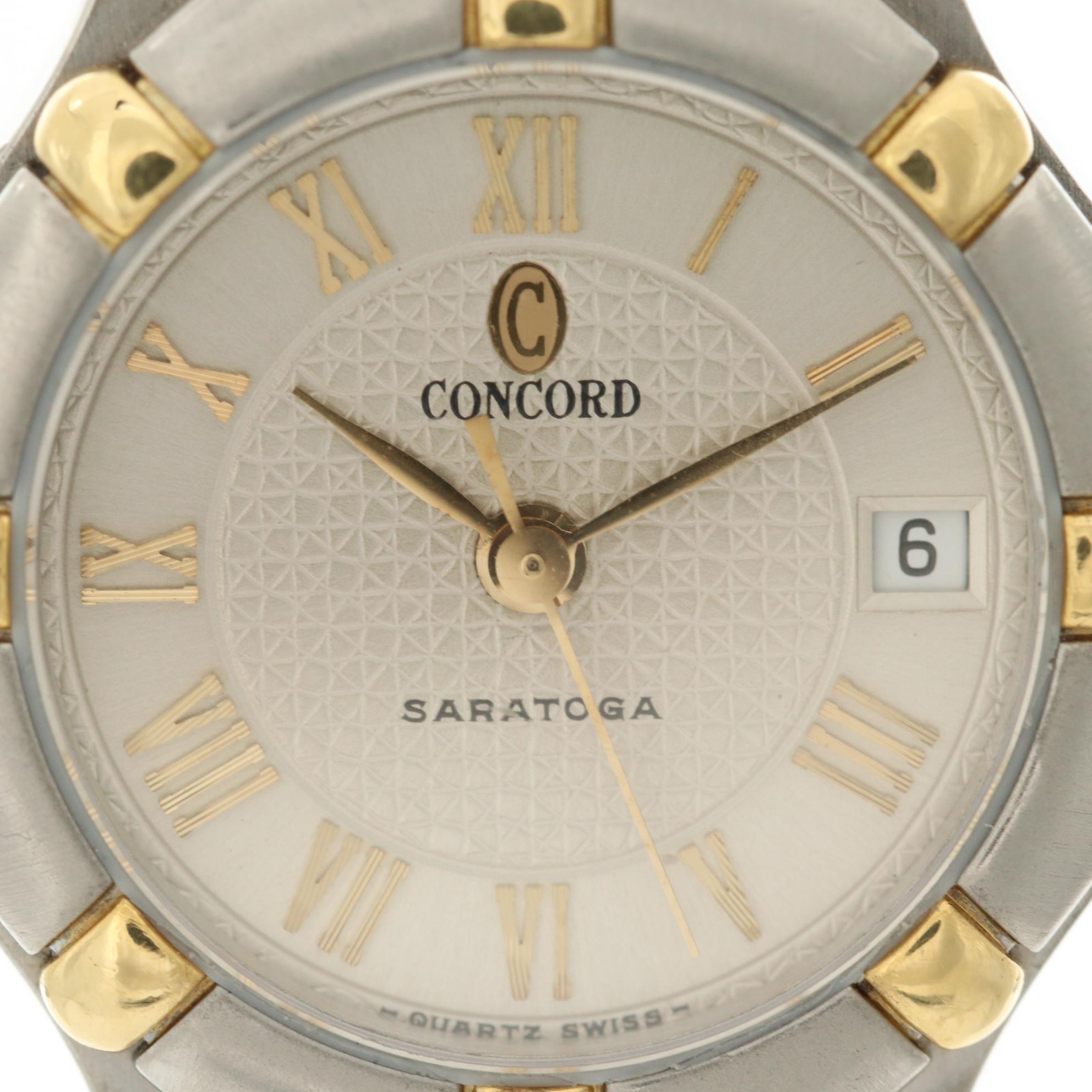 Concord Saratoga 18K Gold and Stainless Steel Quartz Watch With Date