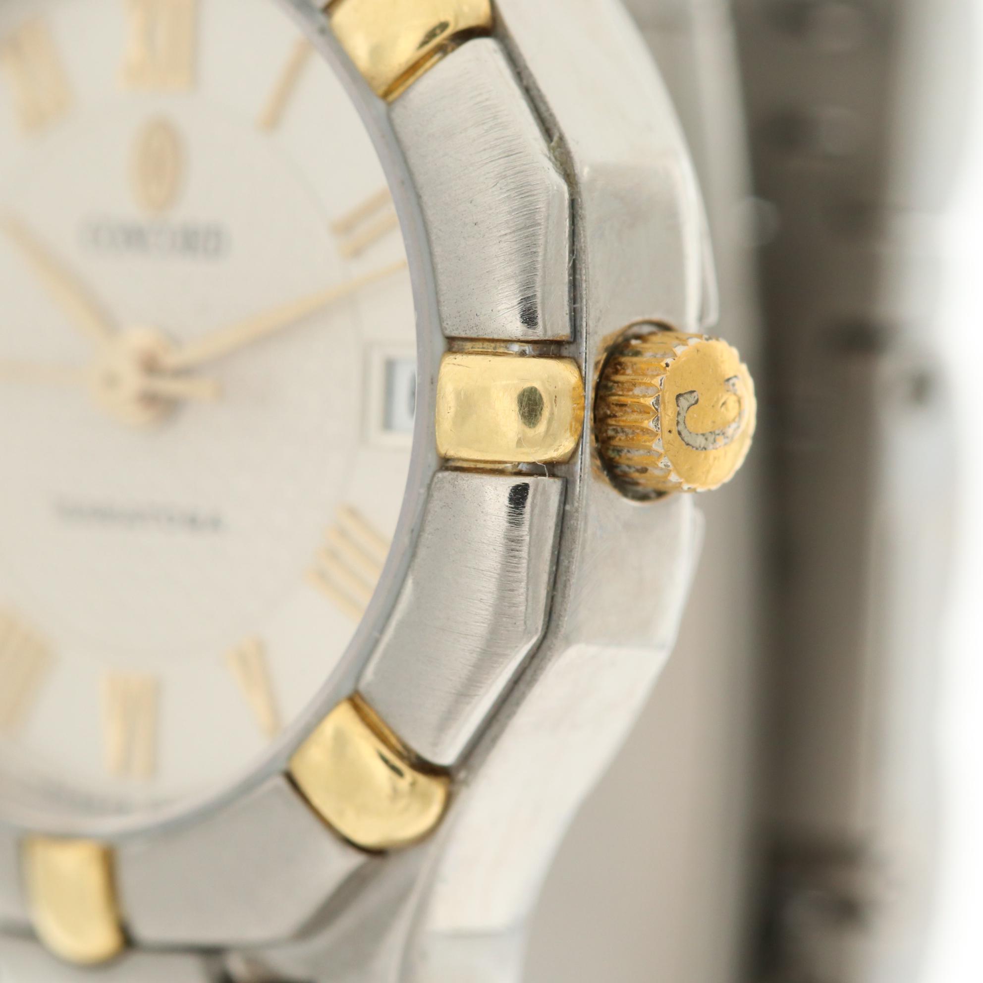 Concord Saratoga 18K Gold and Stainless Steel Quartz Watch With Date