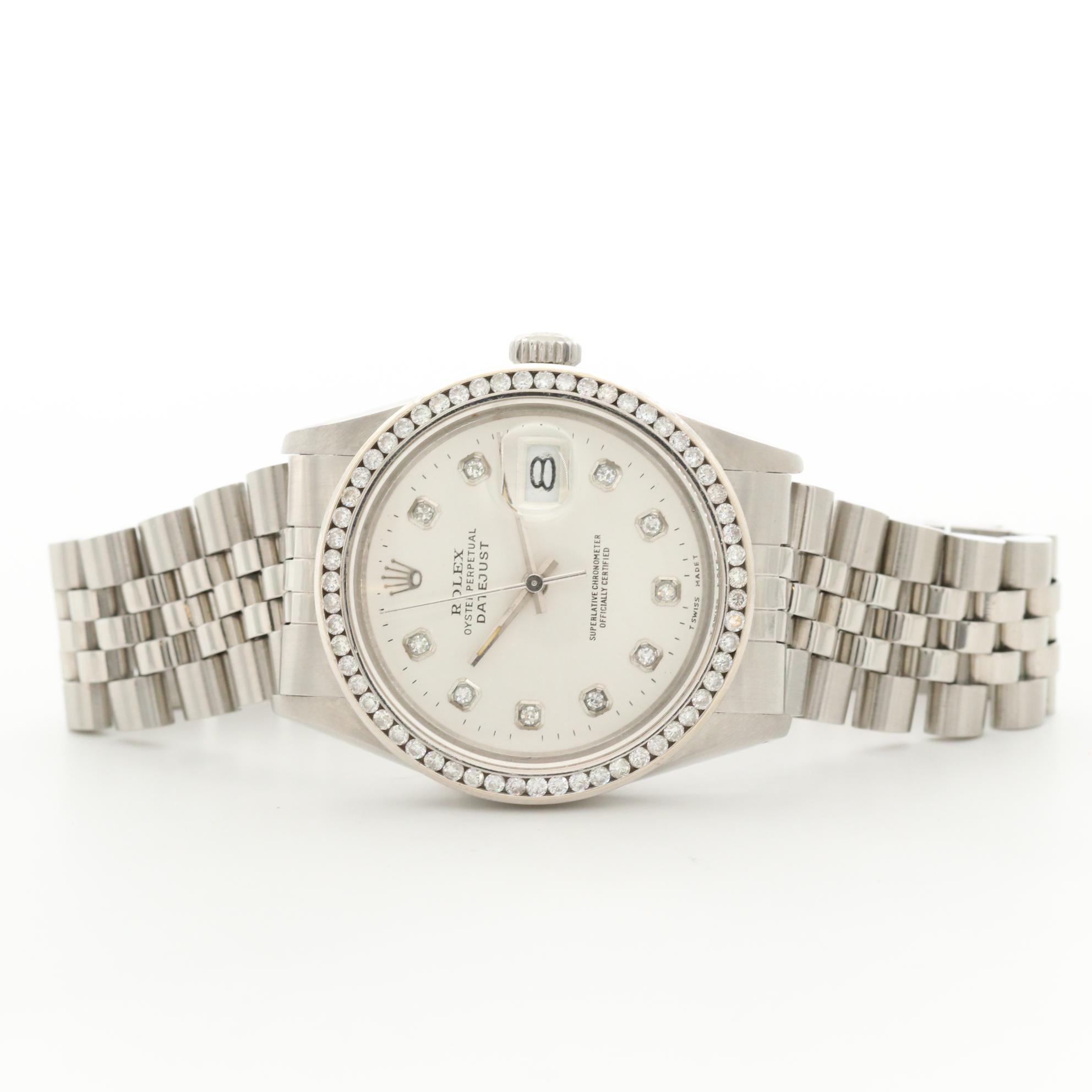 Rolex Datejust 14K Gold and Stainless Steel 1.45 CTW Diamond Watch