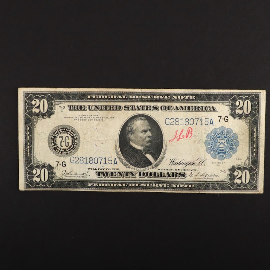 Large Format Series of 1914 $20 Federal Reserve Note