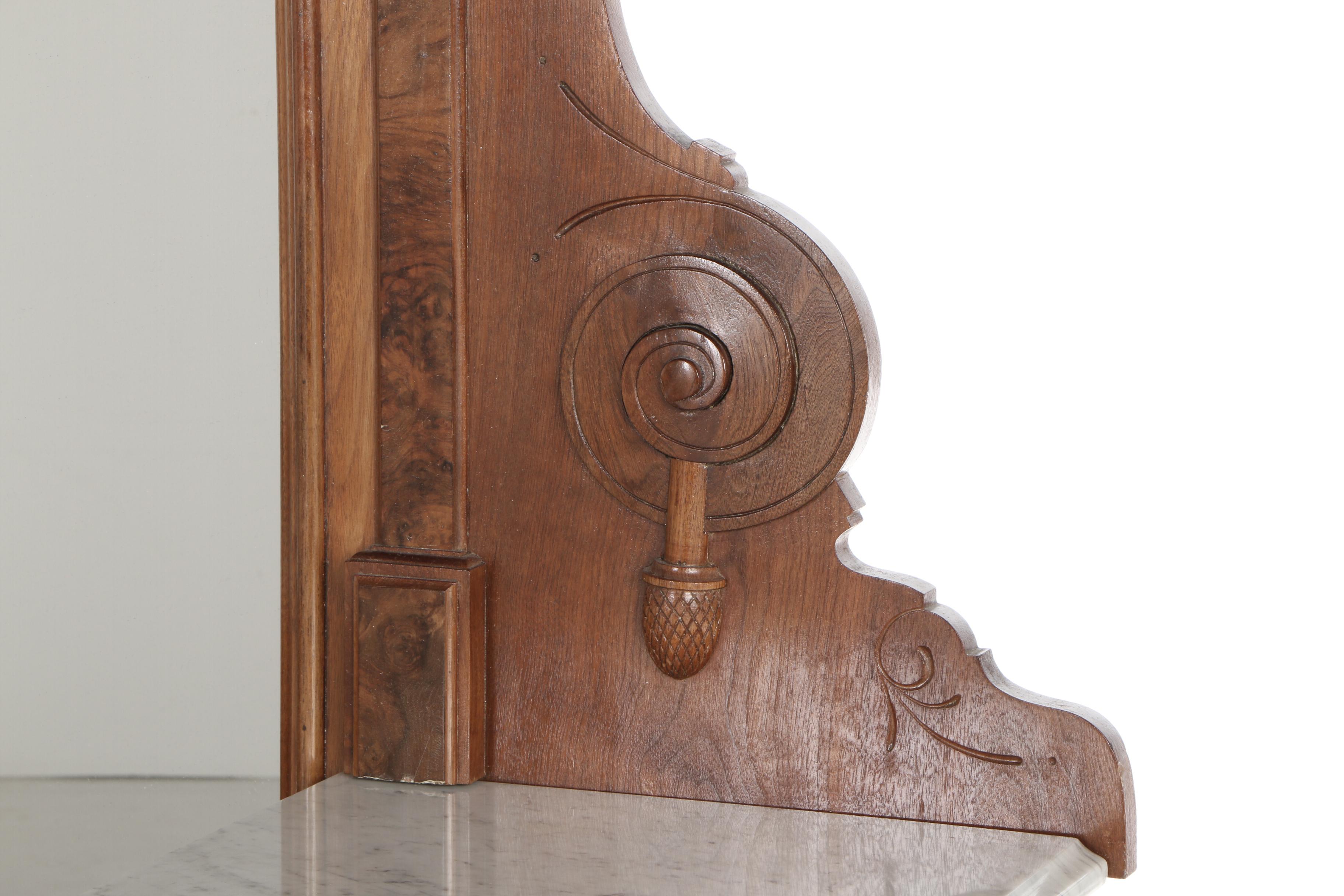 Victorian Renaissance Revival Walnut Dresser with Mirror, Late 19th Century