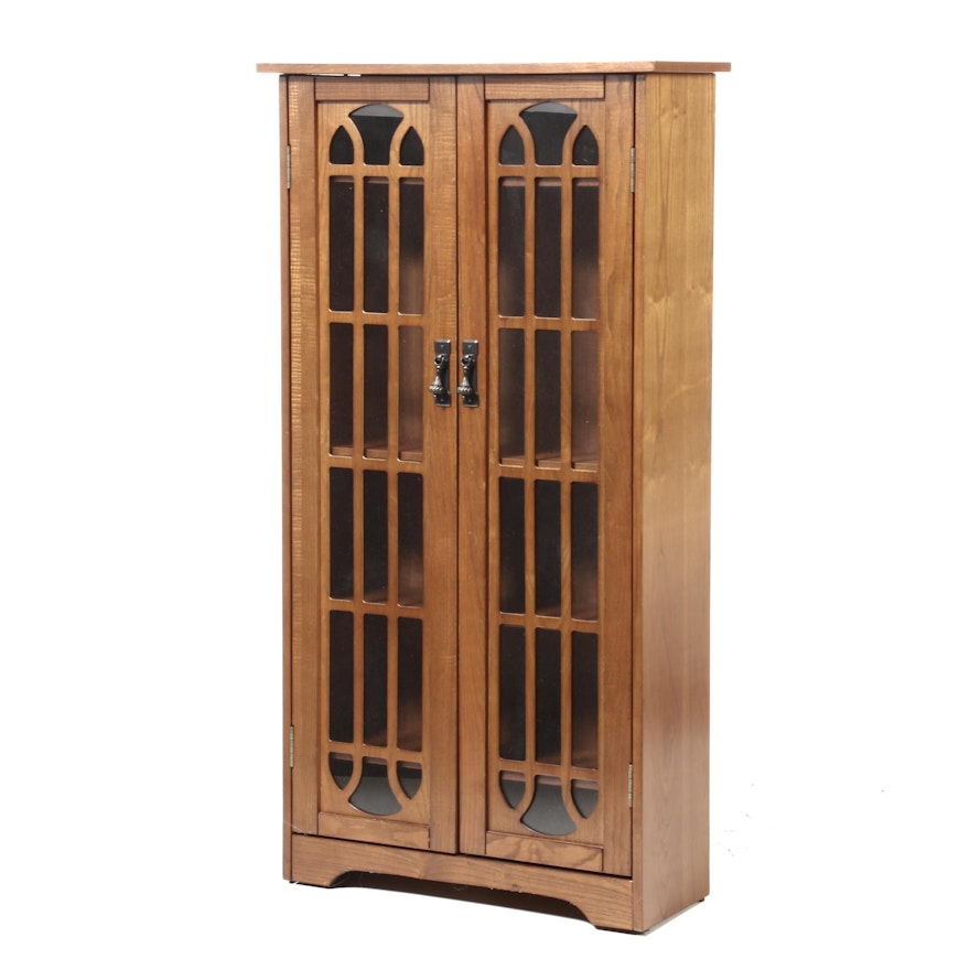 Accent Trend Sourcing Oak Glass Front Bookcase, Contemporary