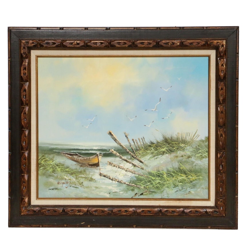 Howard Gailey Beach Landscape Oil Painting
