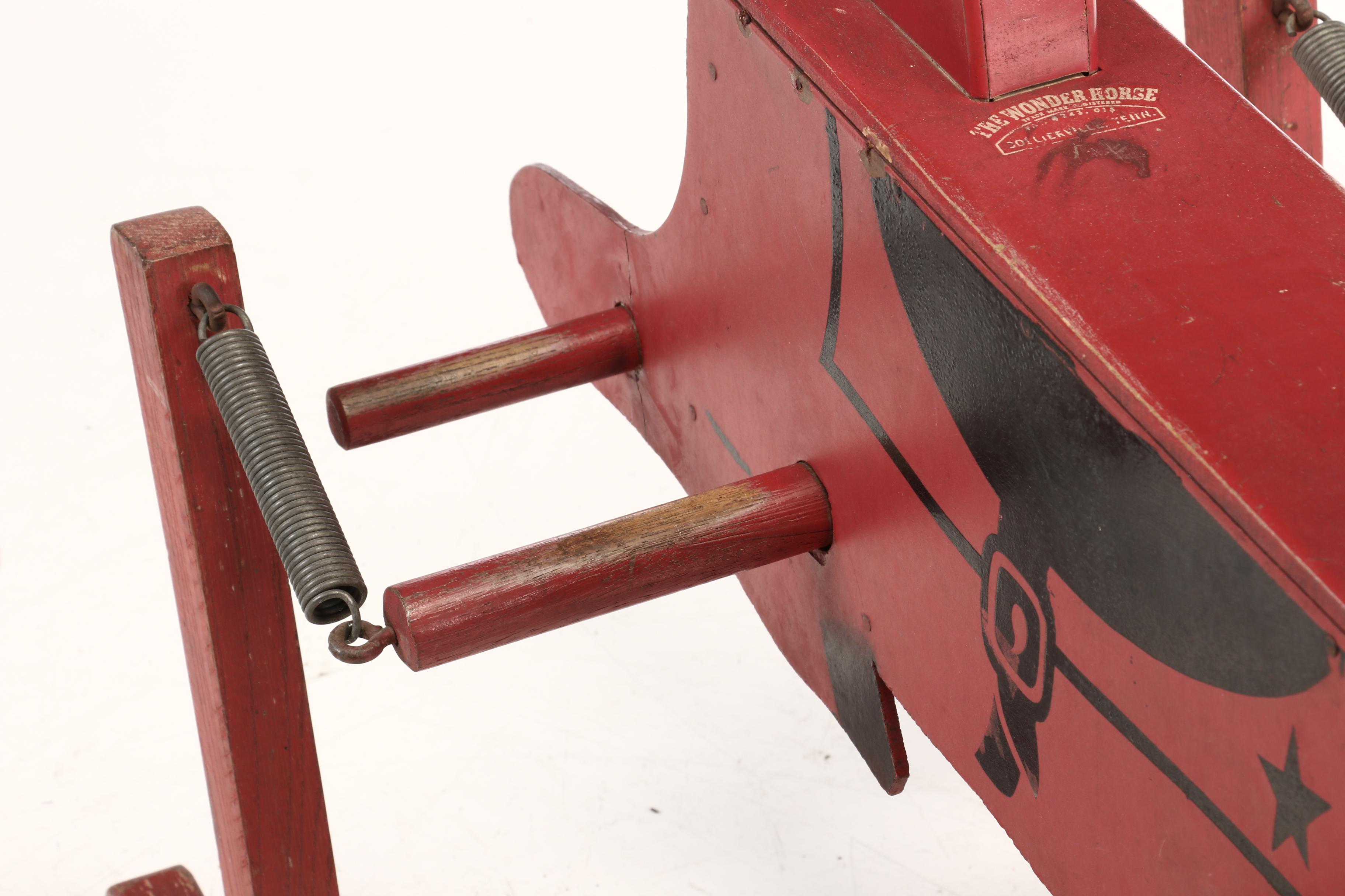 The Wonder Horse Painted Wooden Rocking Horse, 1950s