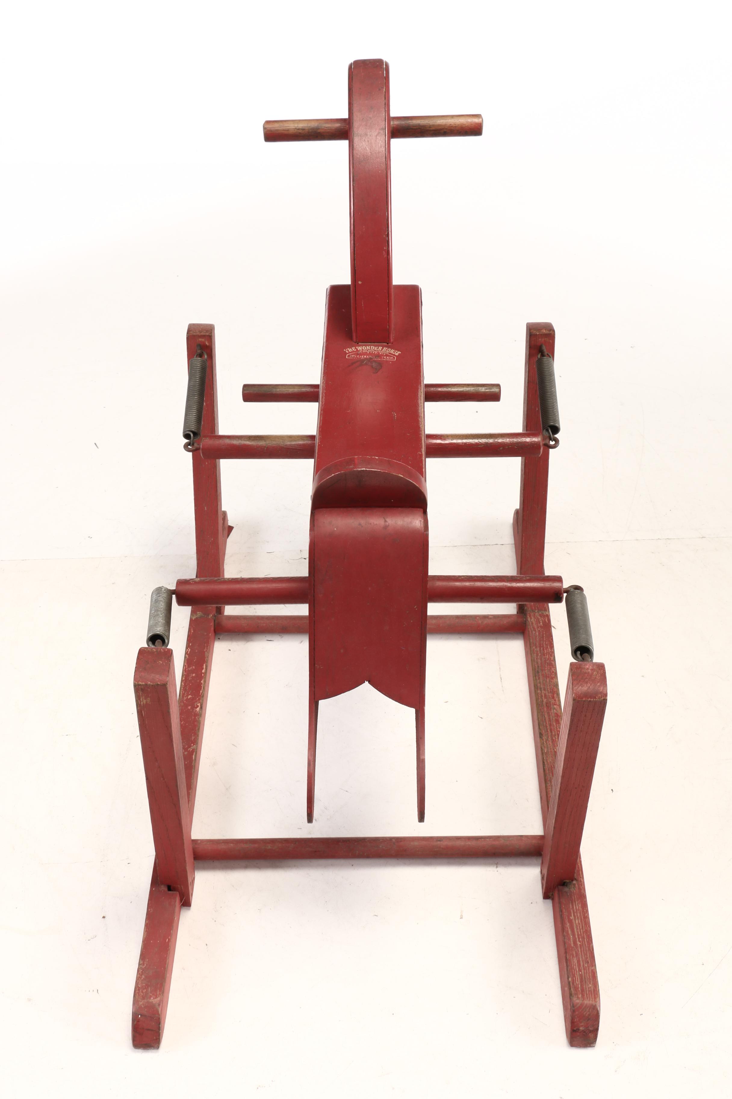 The Wonder Horse Painted Wooden Rocking Horse, 1950s