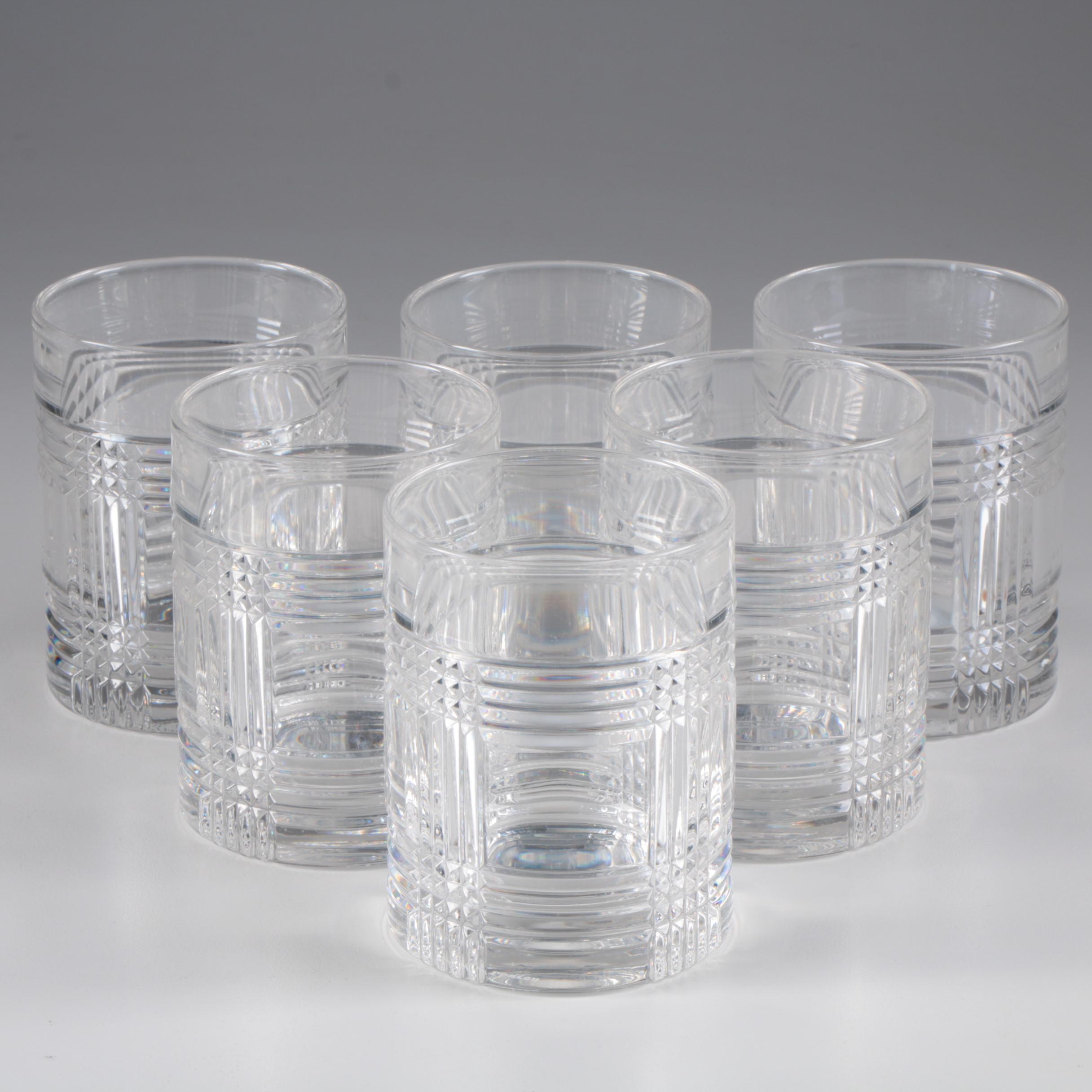 Ralph Lauren "Glen Plaid" Crystal Old Fashioned Glasses