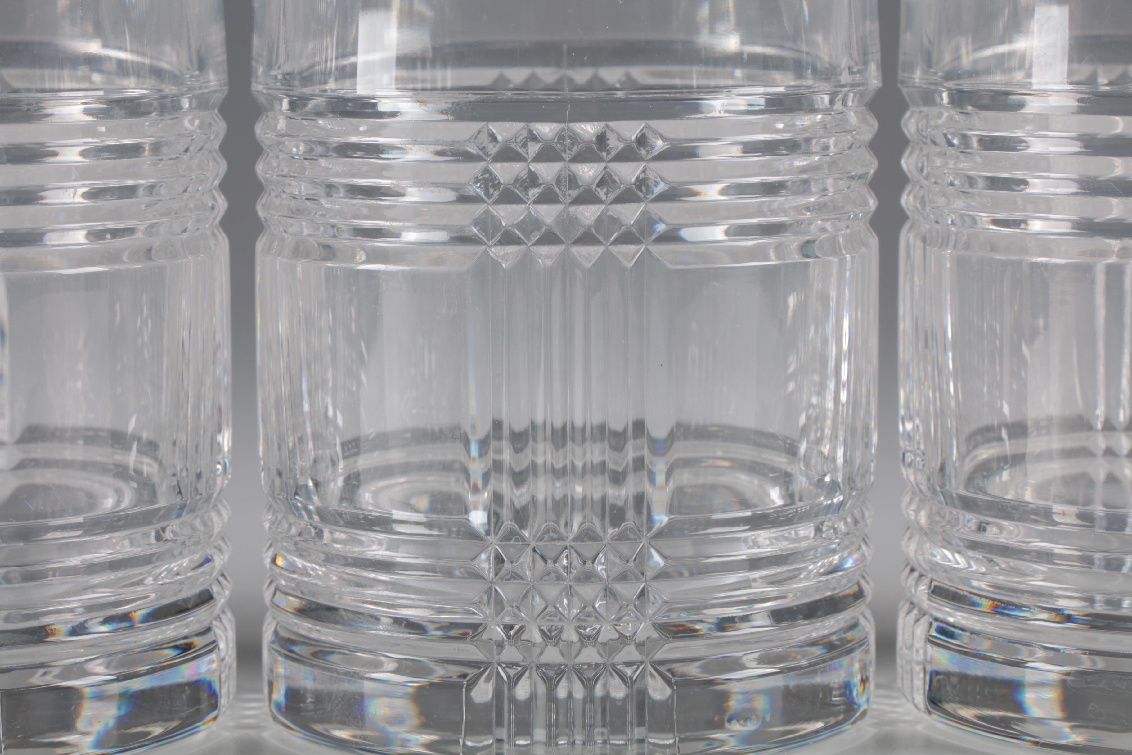 Ralph Lauren "Glen Plaid" Crystal Old Fashioned Glasses